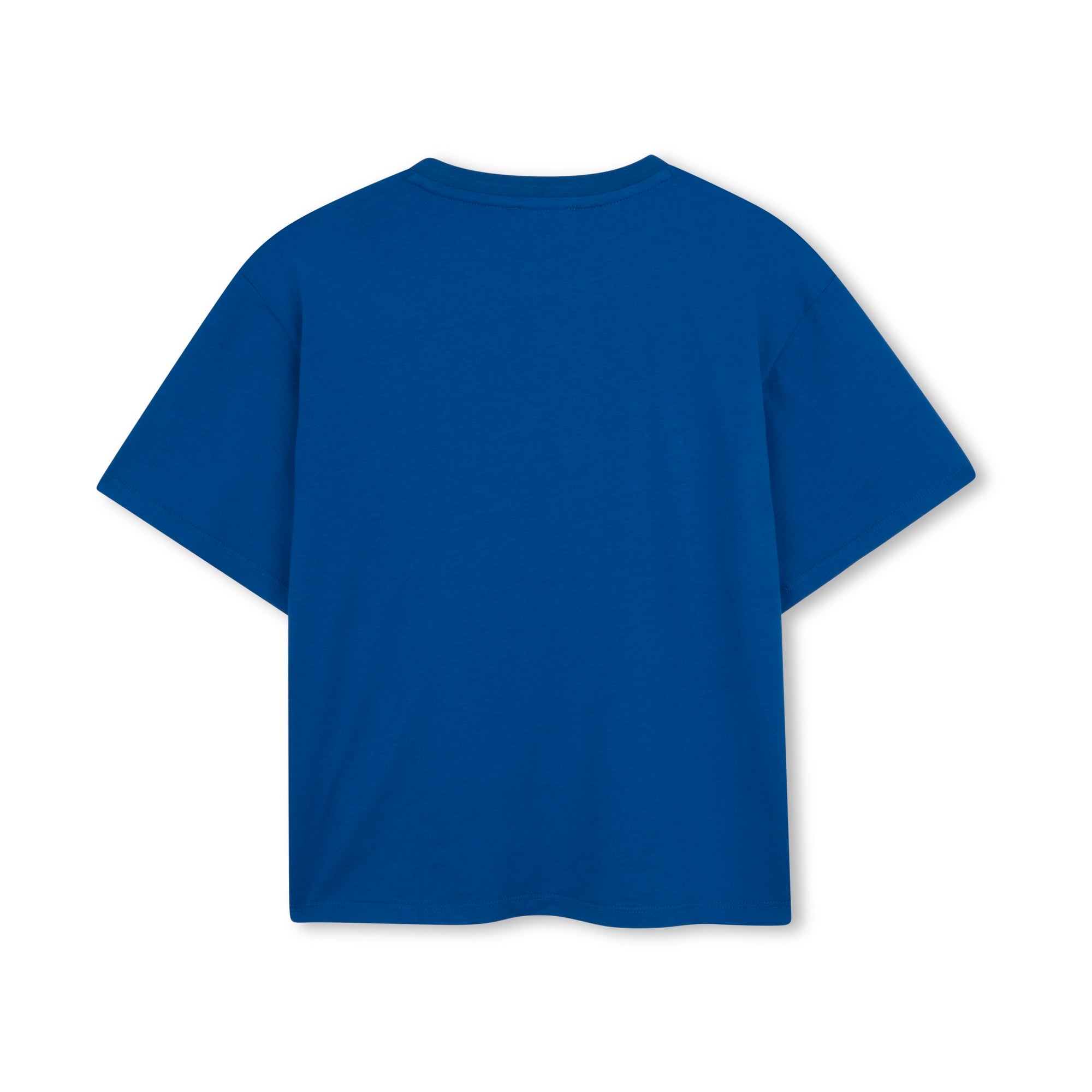 Girls Blue Donut Printed Cotton T-Shirt