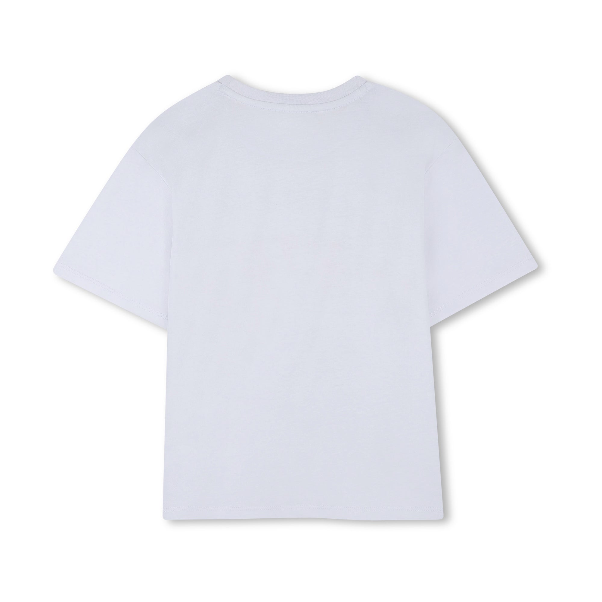 Girls Light Blue Tiger Printed Cotton T-Shirt