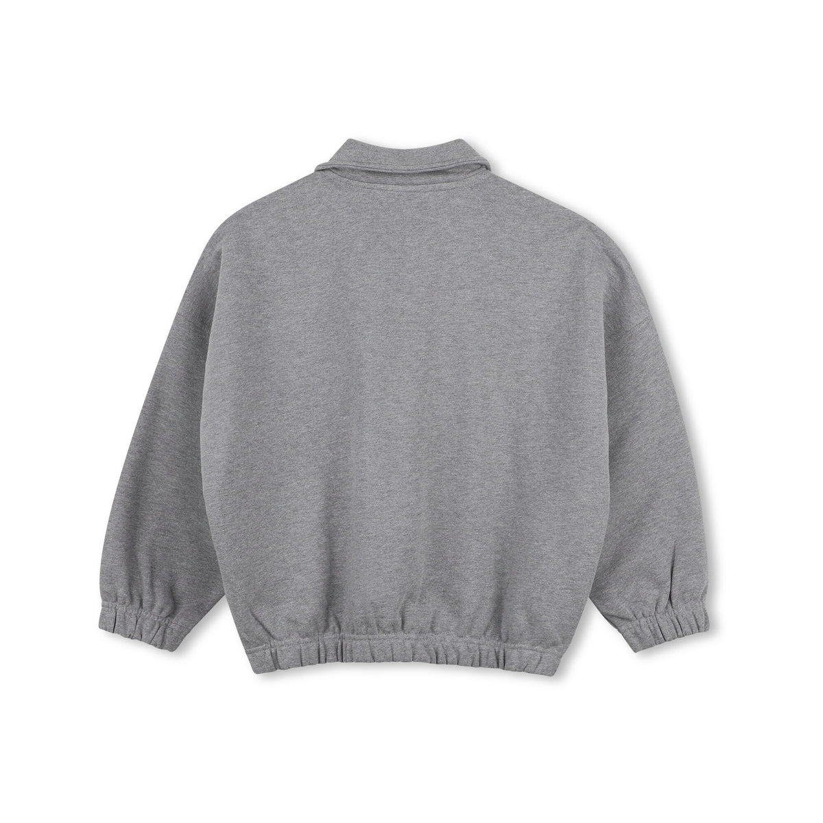 Boys Grey Mock-neck Cotton Sweatshirt