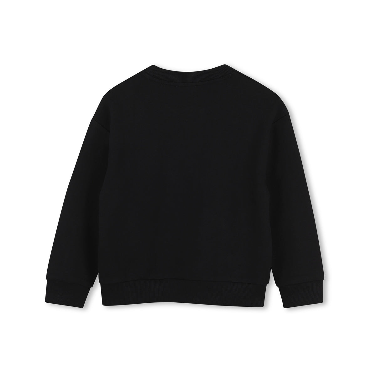 Girls Black Printed Cotton Sweatshirt