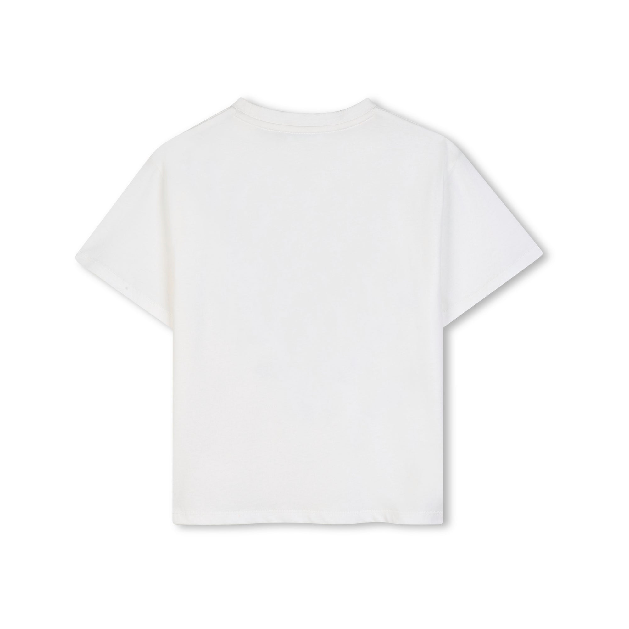 Boys & Girls White Tiger Printed Cotton T-Shirt