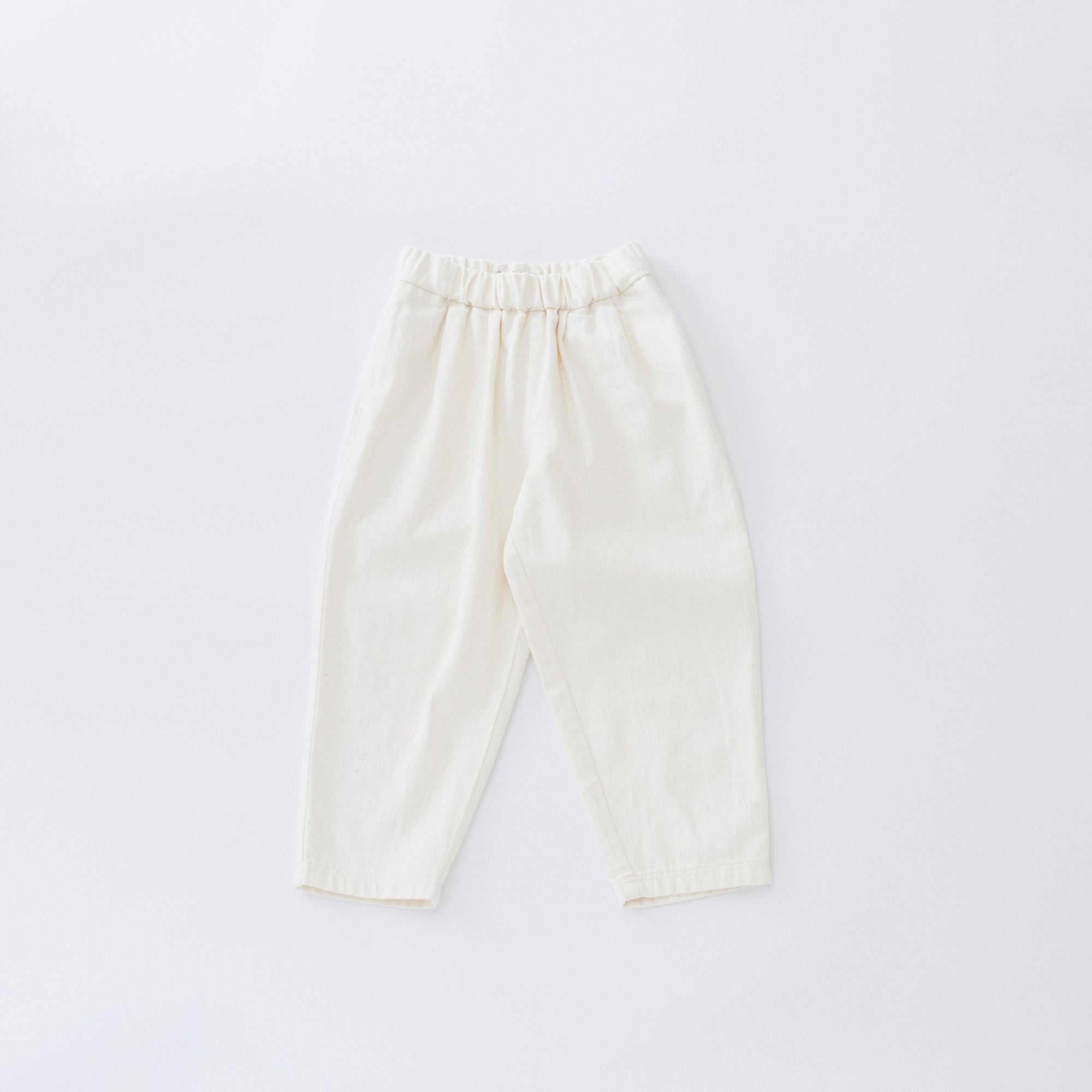 Boys & Girls White Cotton Trousers