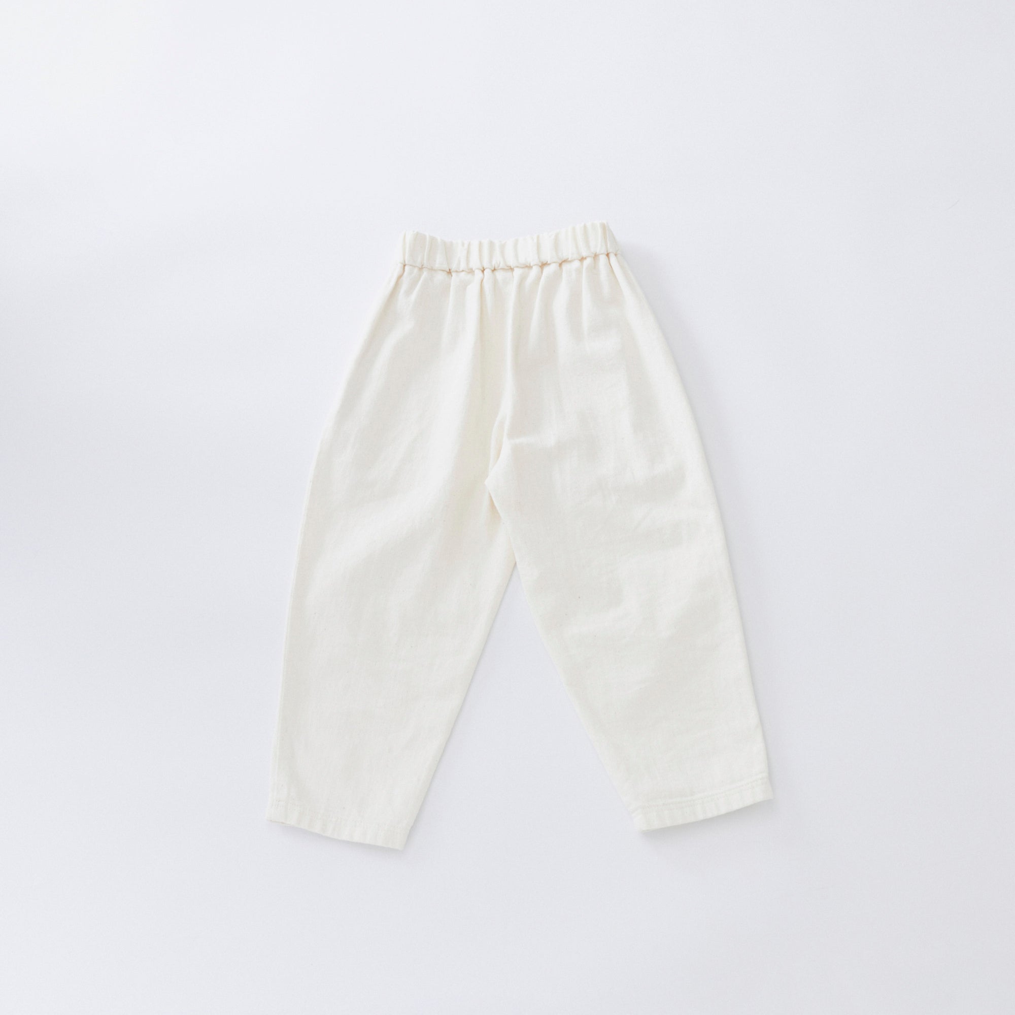 Boys & Girls White Cotton Trousers