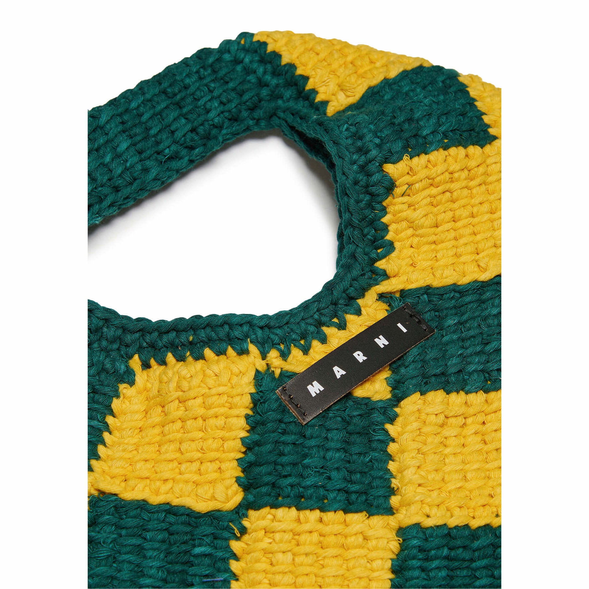 Sac à main en crochet à carreaux verts pour fille