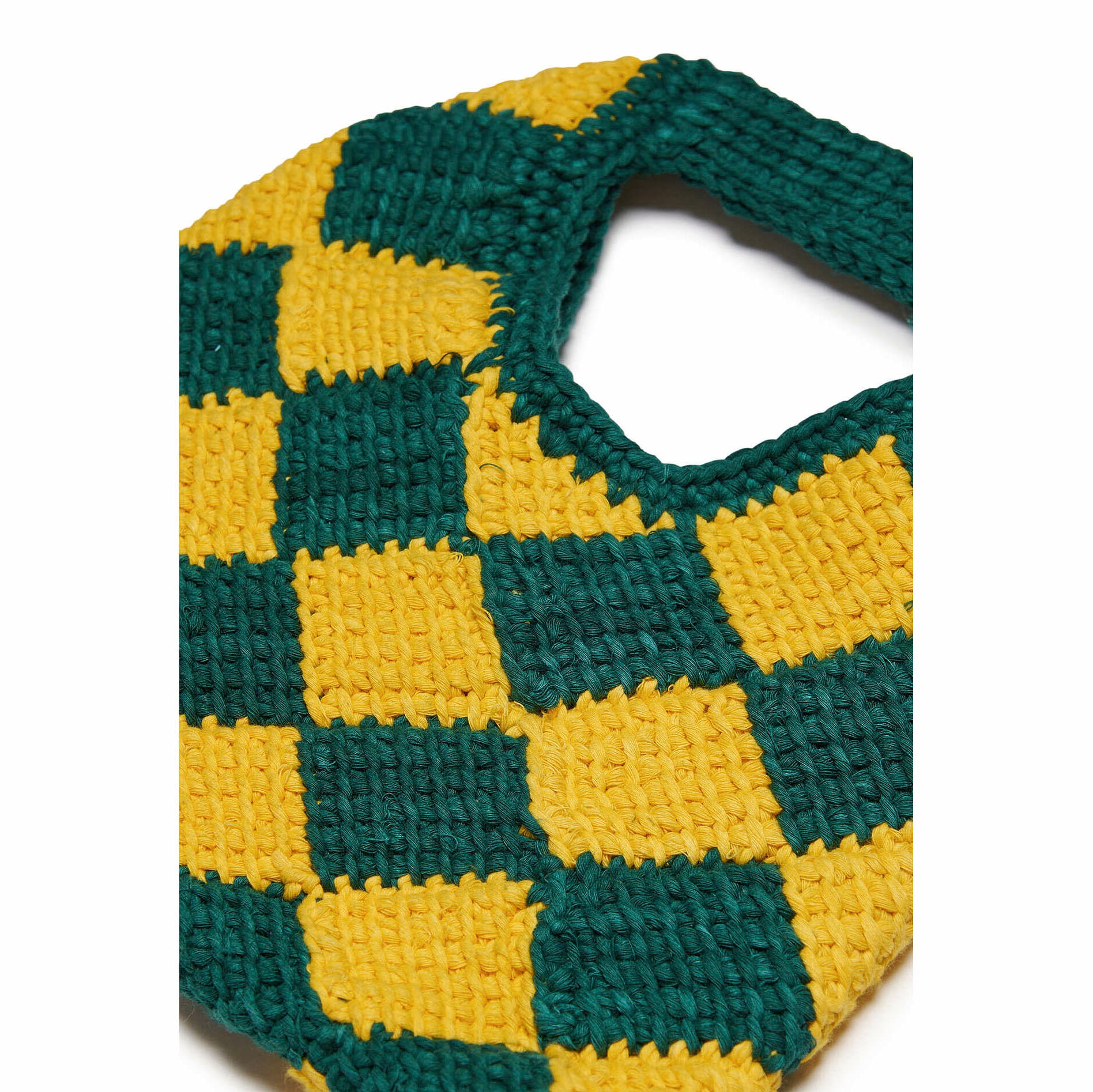 Sac à main en crochet à carreaux verts pour fille