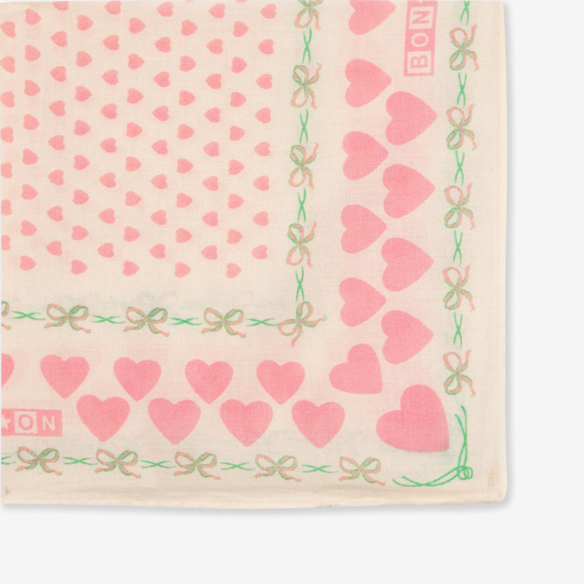 Girls Pink Heart Cotton Scarf