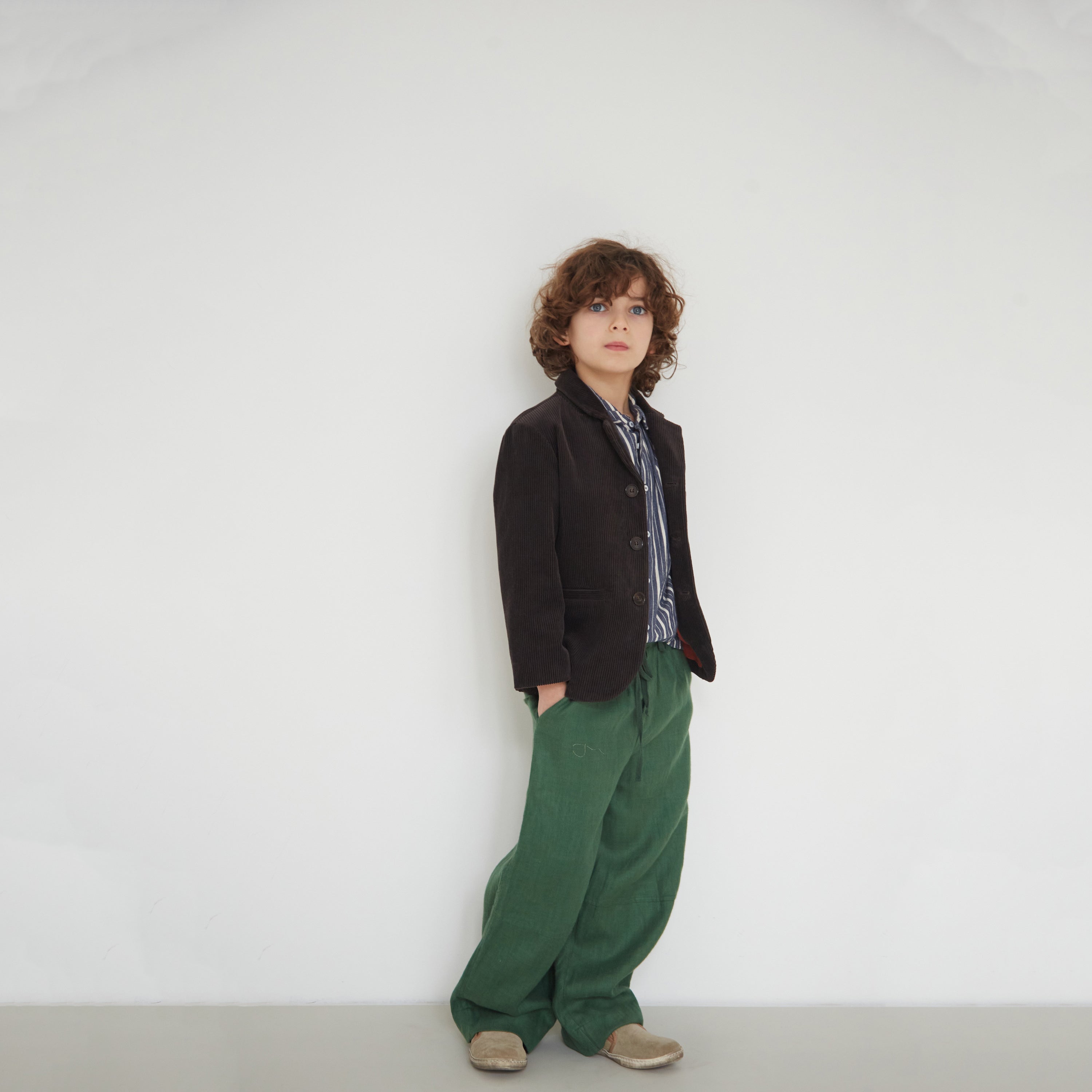 Boys & Girls Dark Brown Corduroy Coat