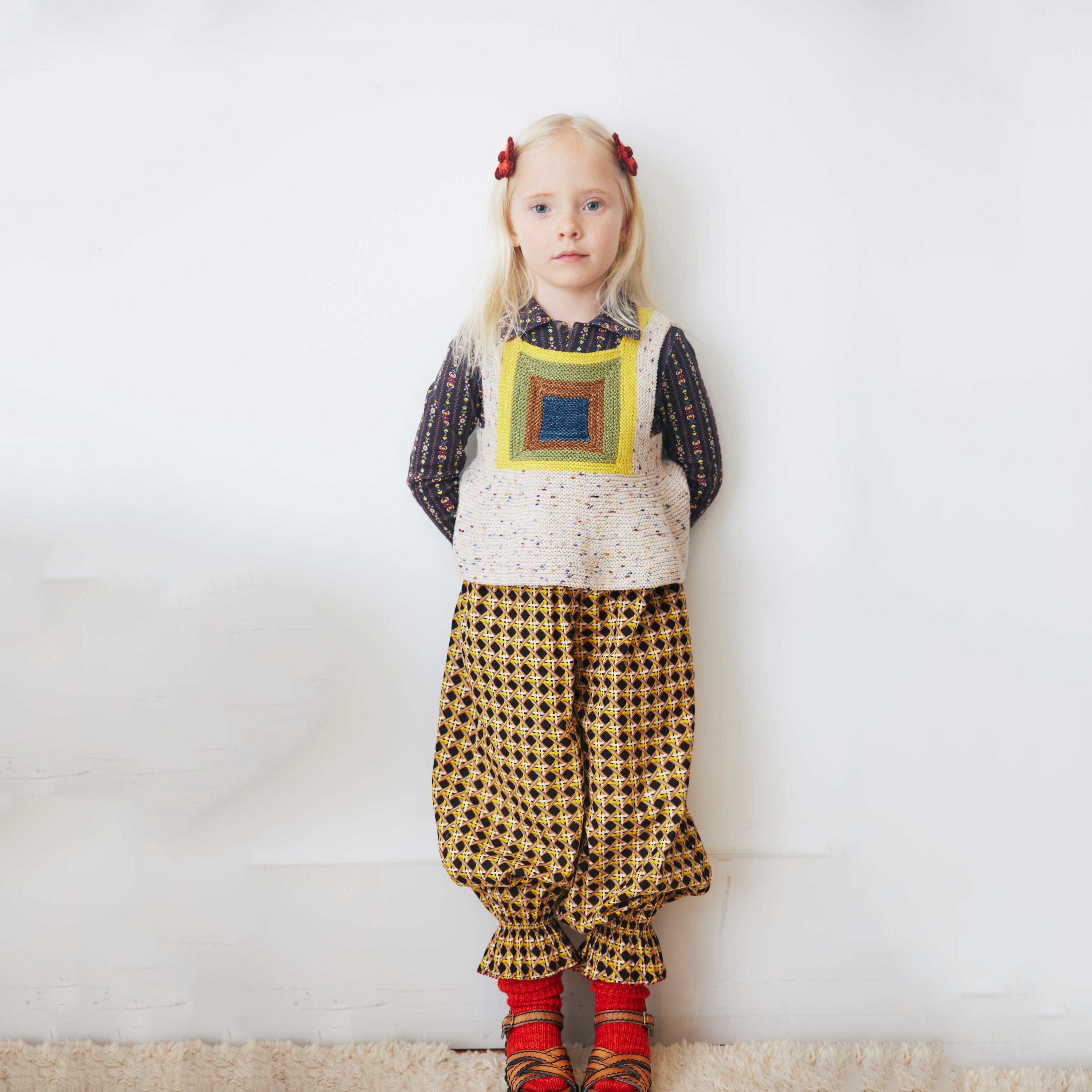 Boys & Girls Dark Brown Check Trousers