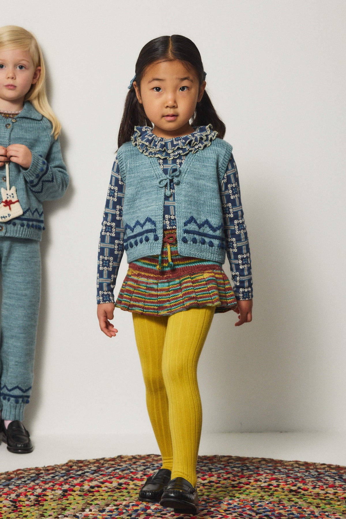 Boys & Girls Light Blue Wool Vest