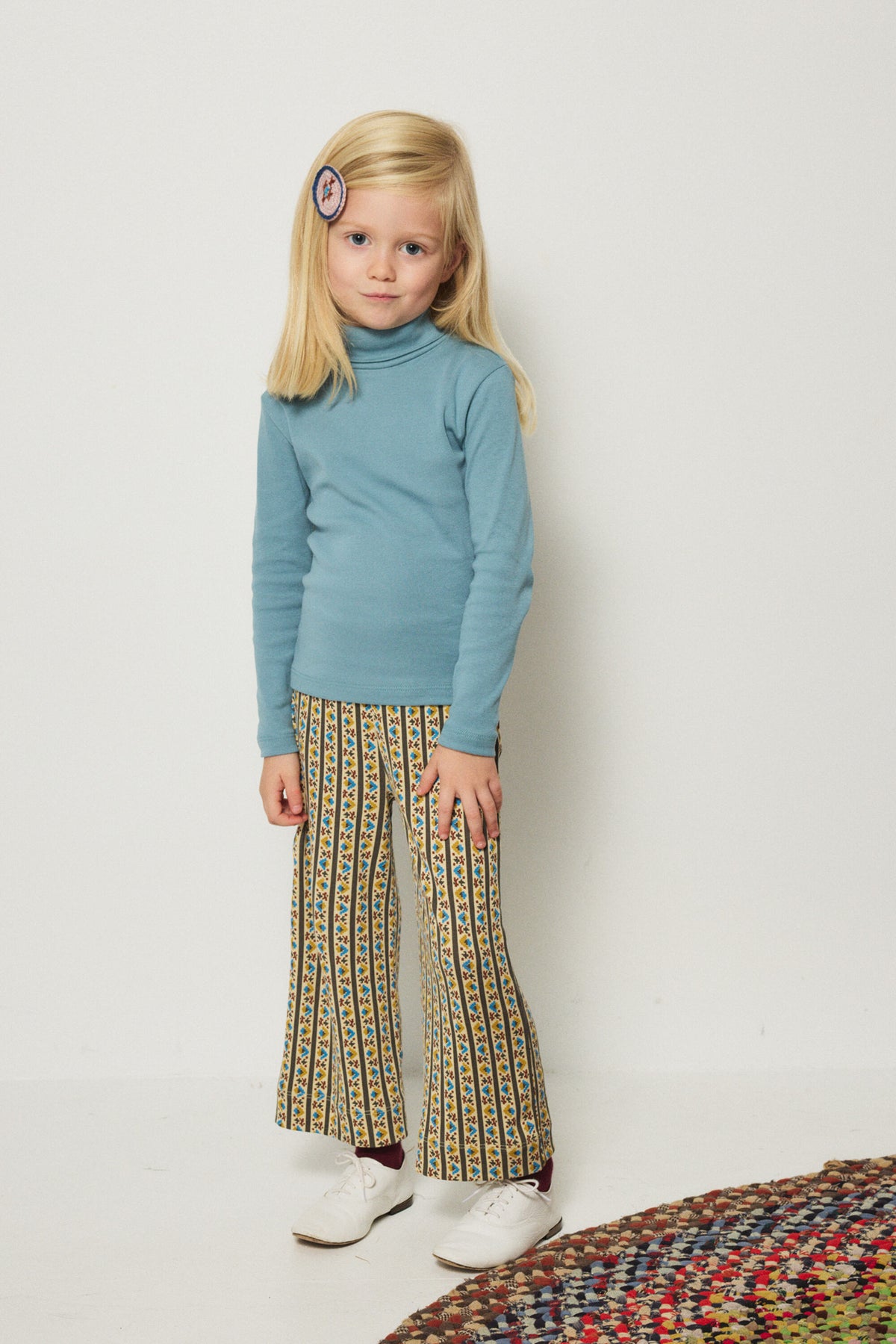 Boys & Girls Light Blue Cotton Turtleneck