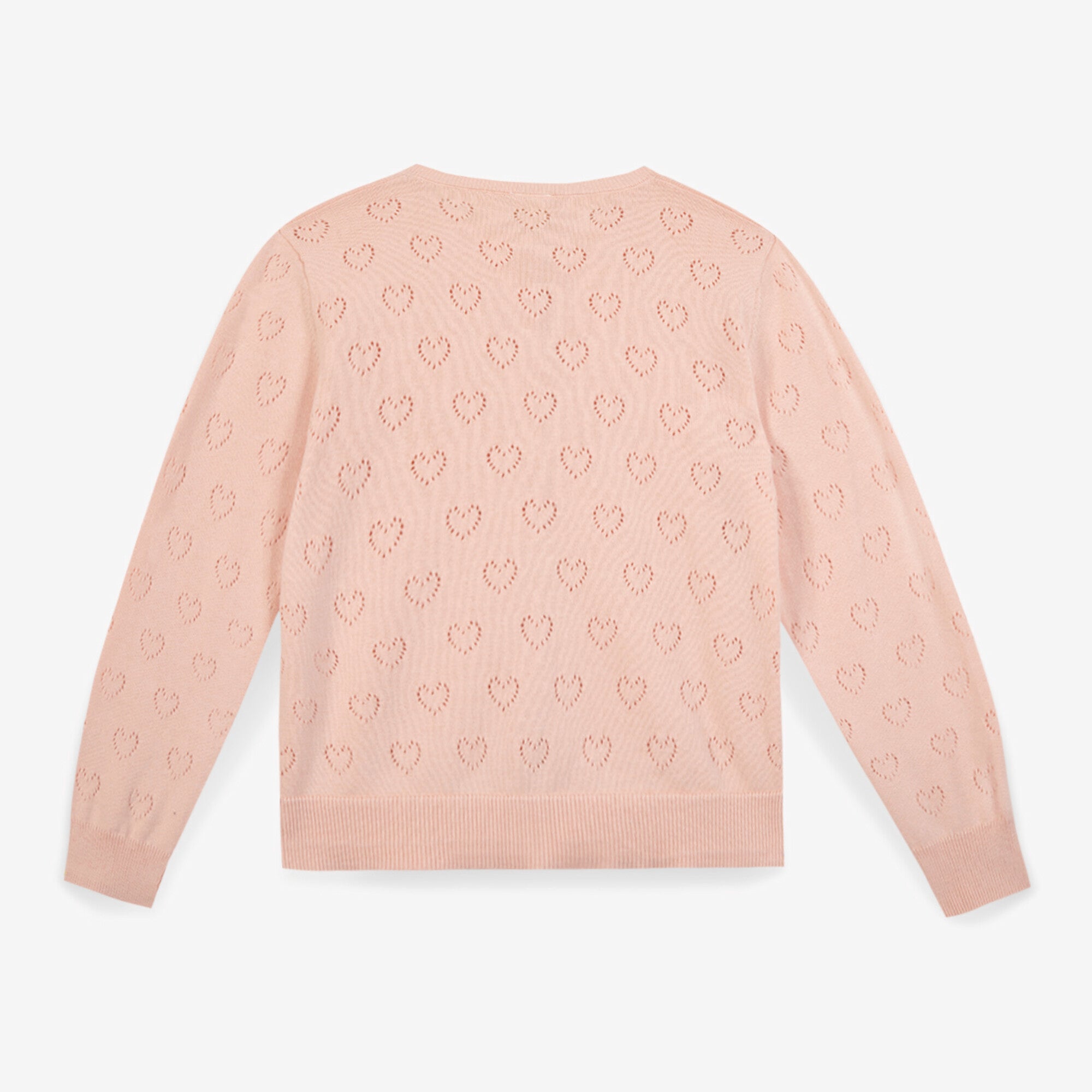 Girls Pink Cotton Cardigan