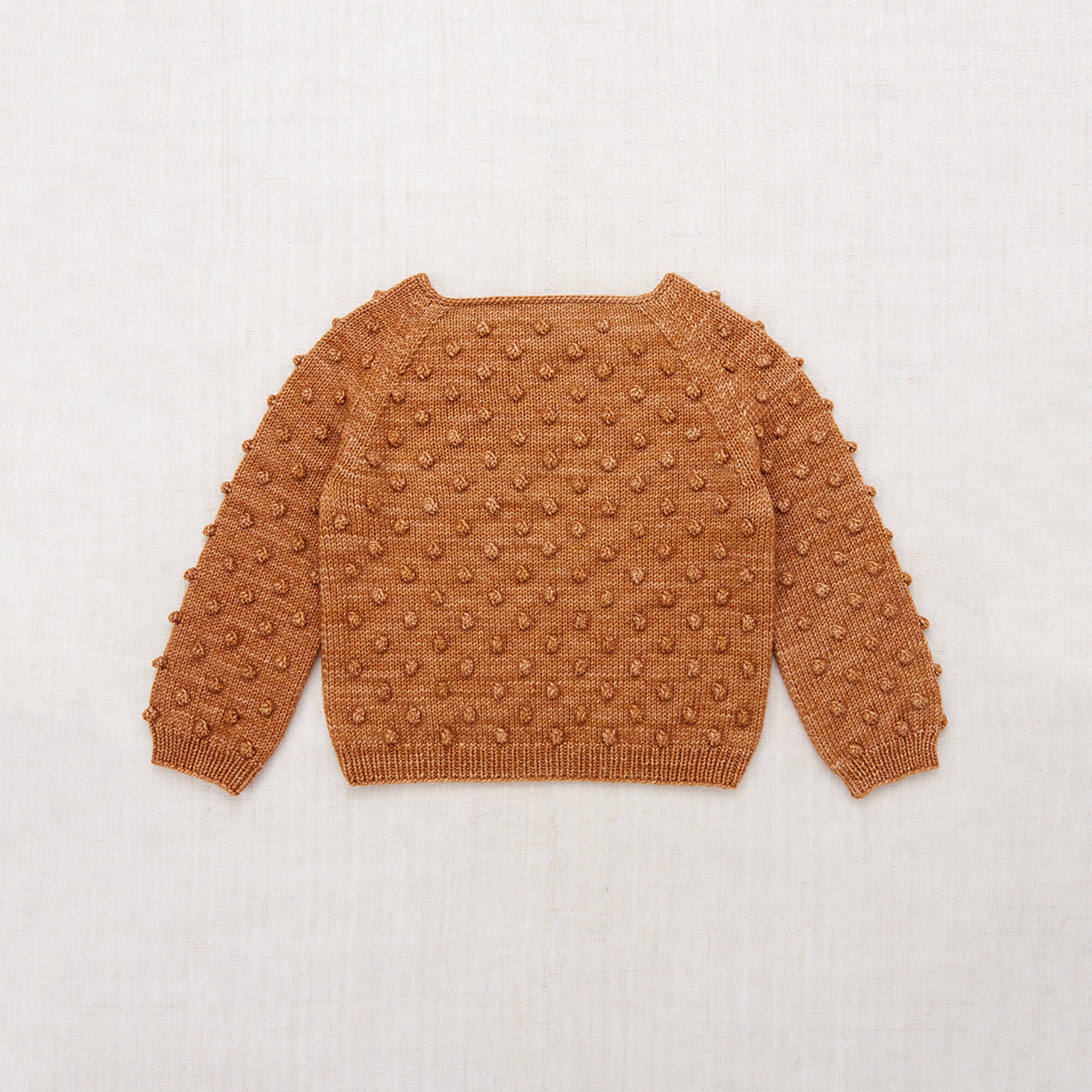 Boys & Girls Rose Gold Popcorn Wool Sweater