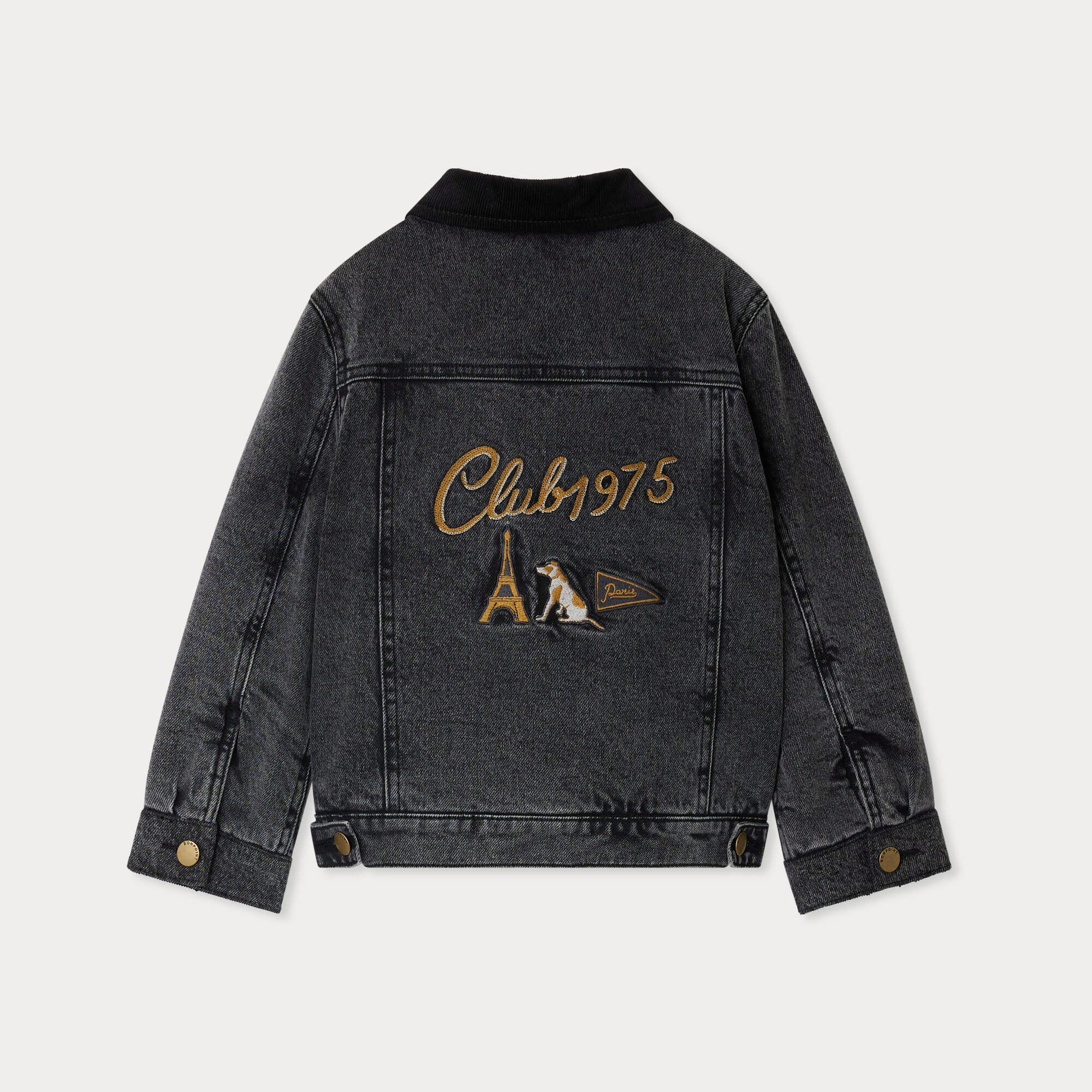 Boys Black Denim Coat