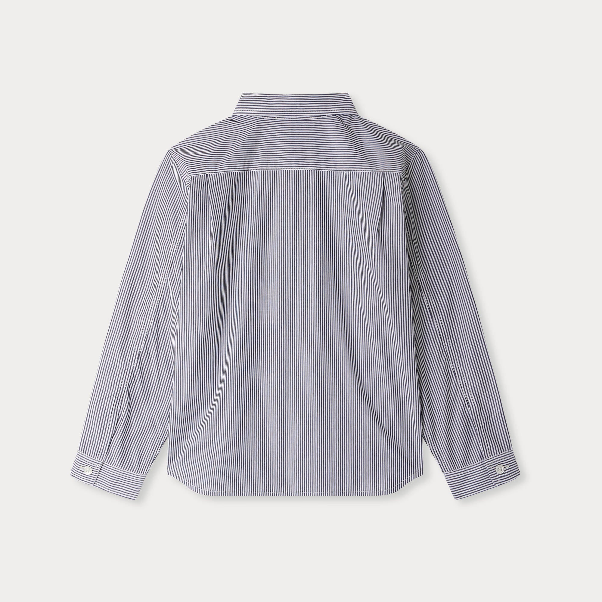 Boys Black Stripes Cotton Shirt