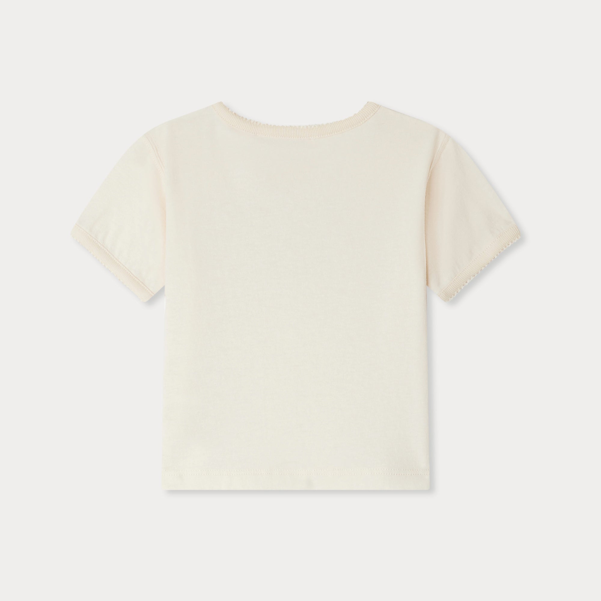 Baby Girls White Cotton T-Shirt