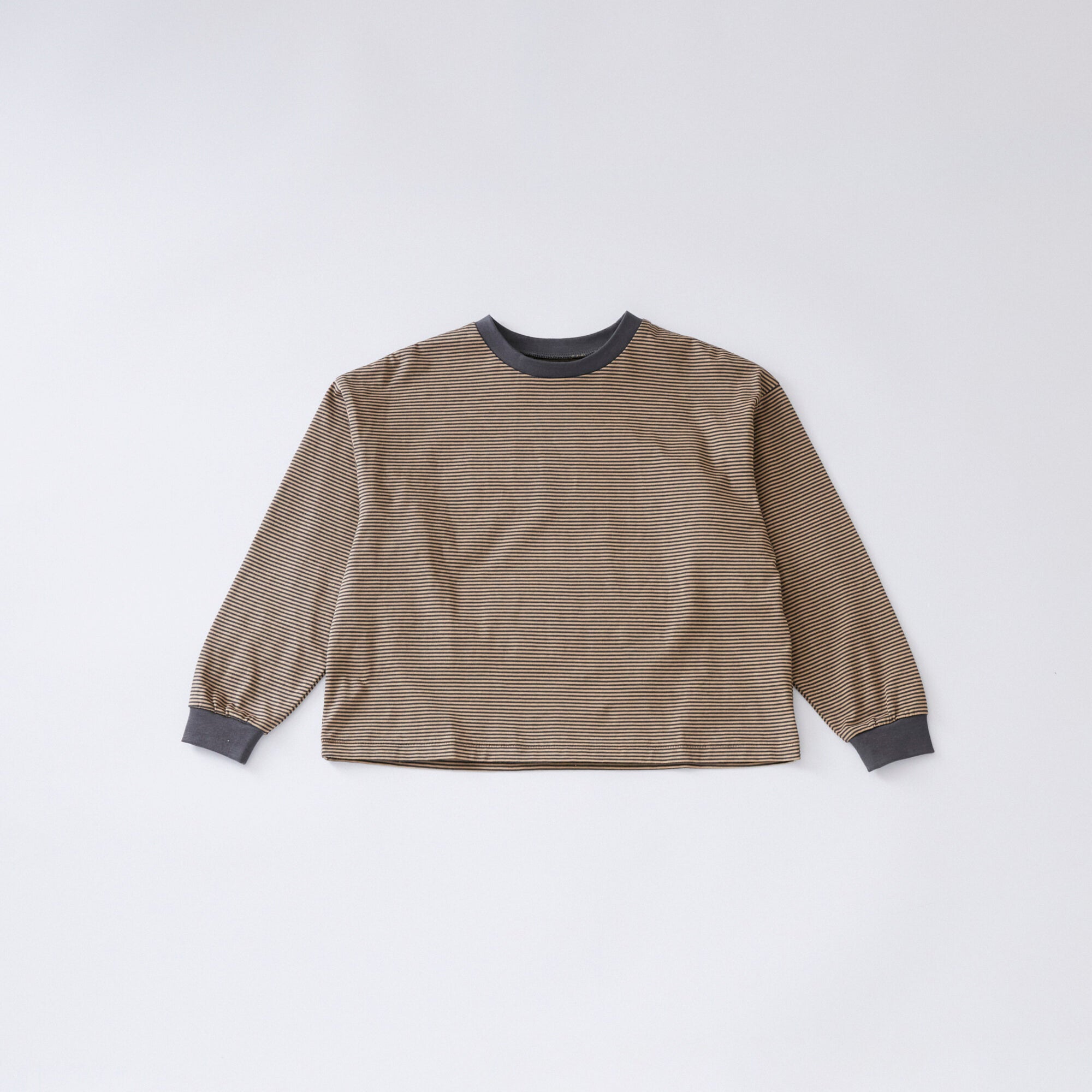 Boys & Girls Brown Stripes Cotton T-Shirt