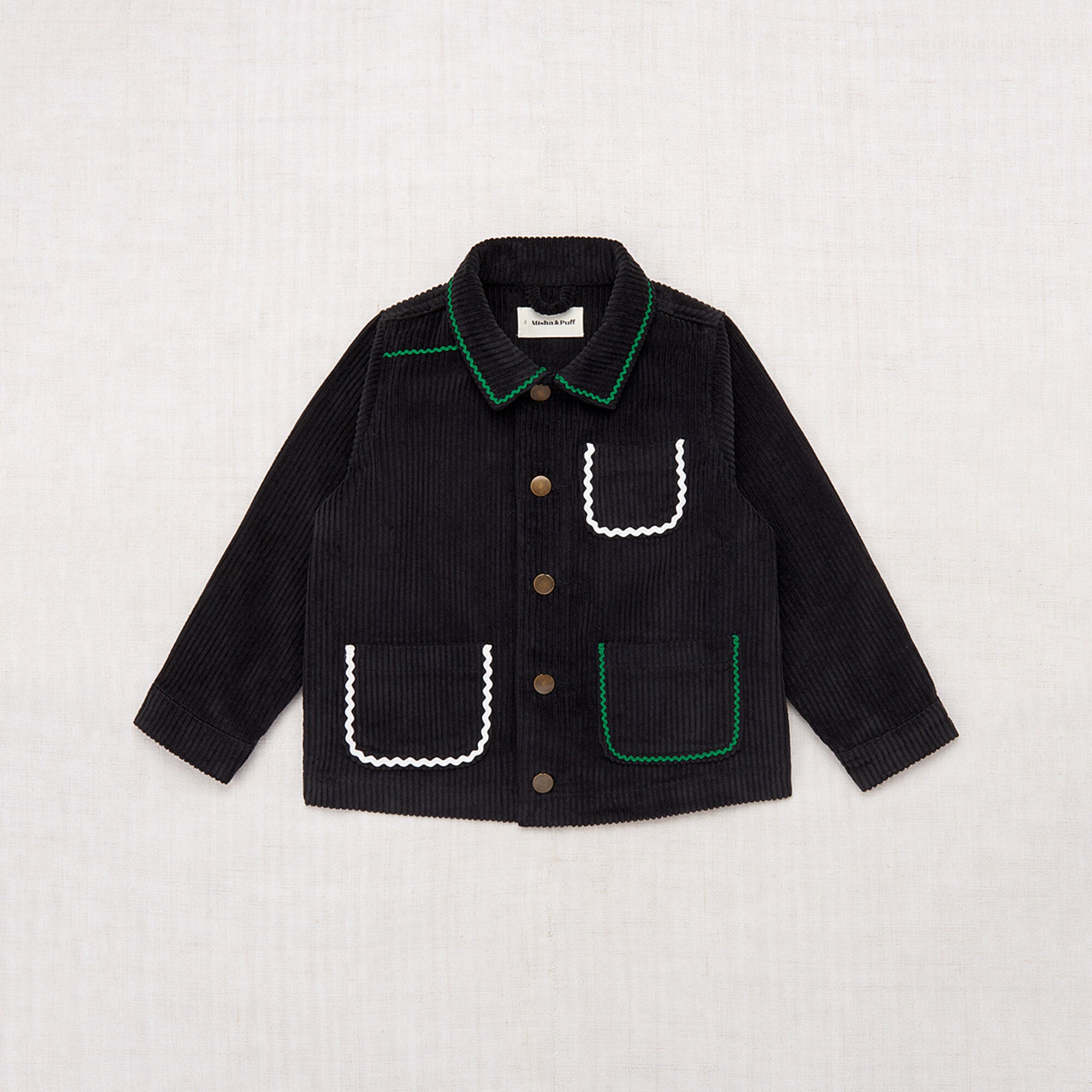 Boys & Girls Black Corduroy Coat