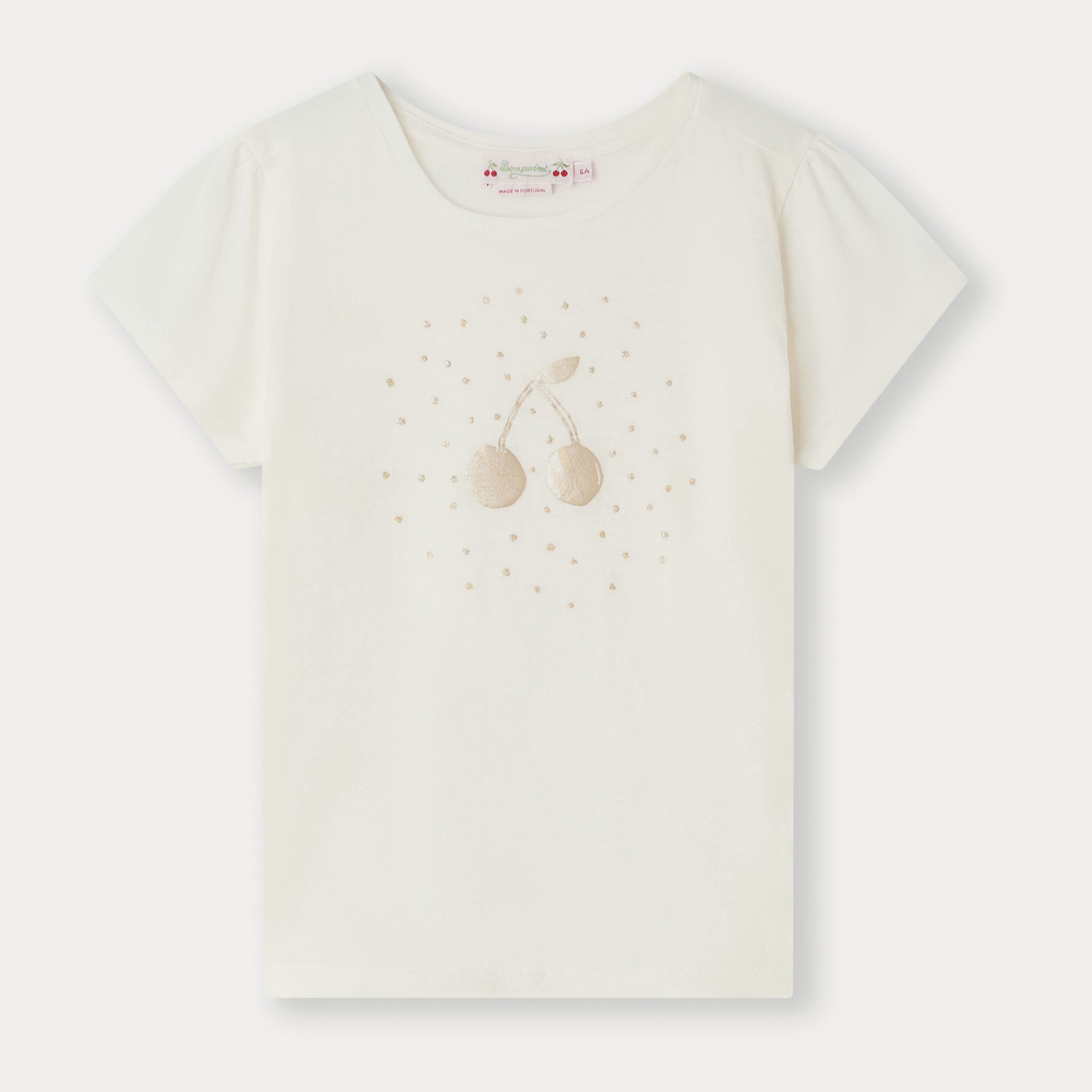 Girls White Logo Cotton T-Shirt