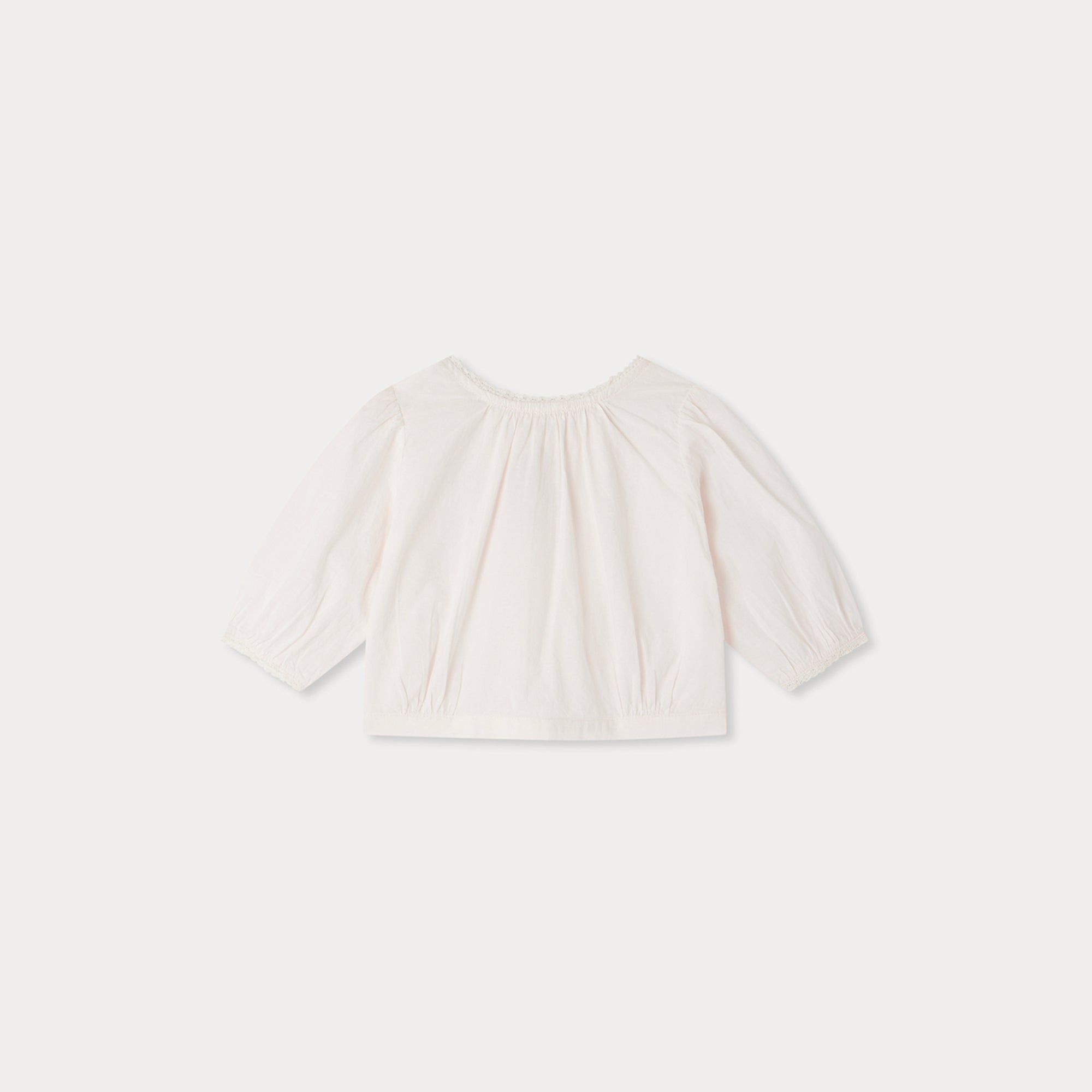 Baby Girls Pale Pink Cotton Shirt
