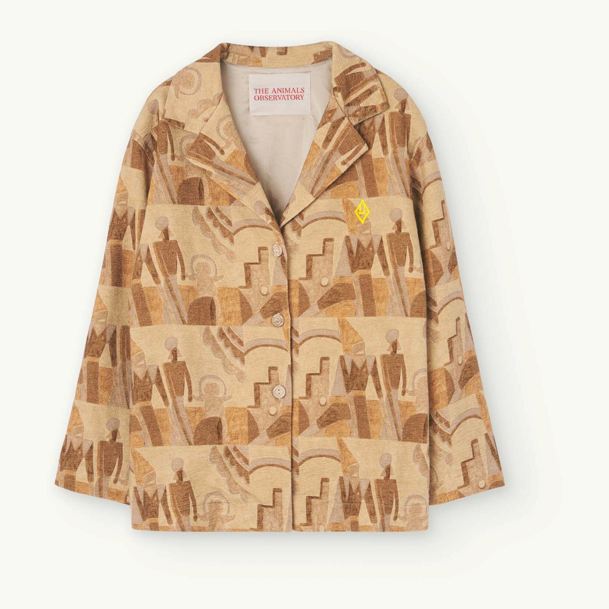 Boys & Girls Beige Printed Jacket