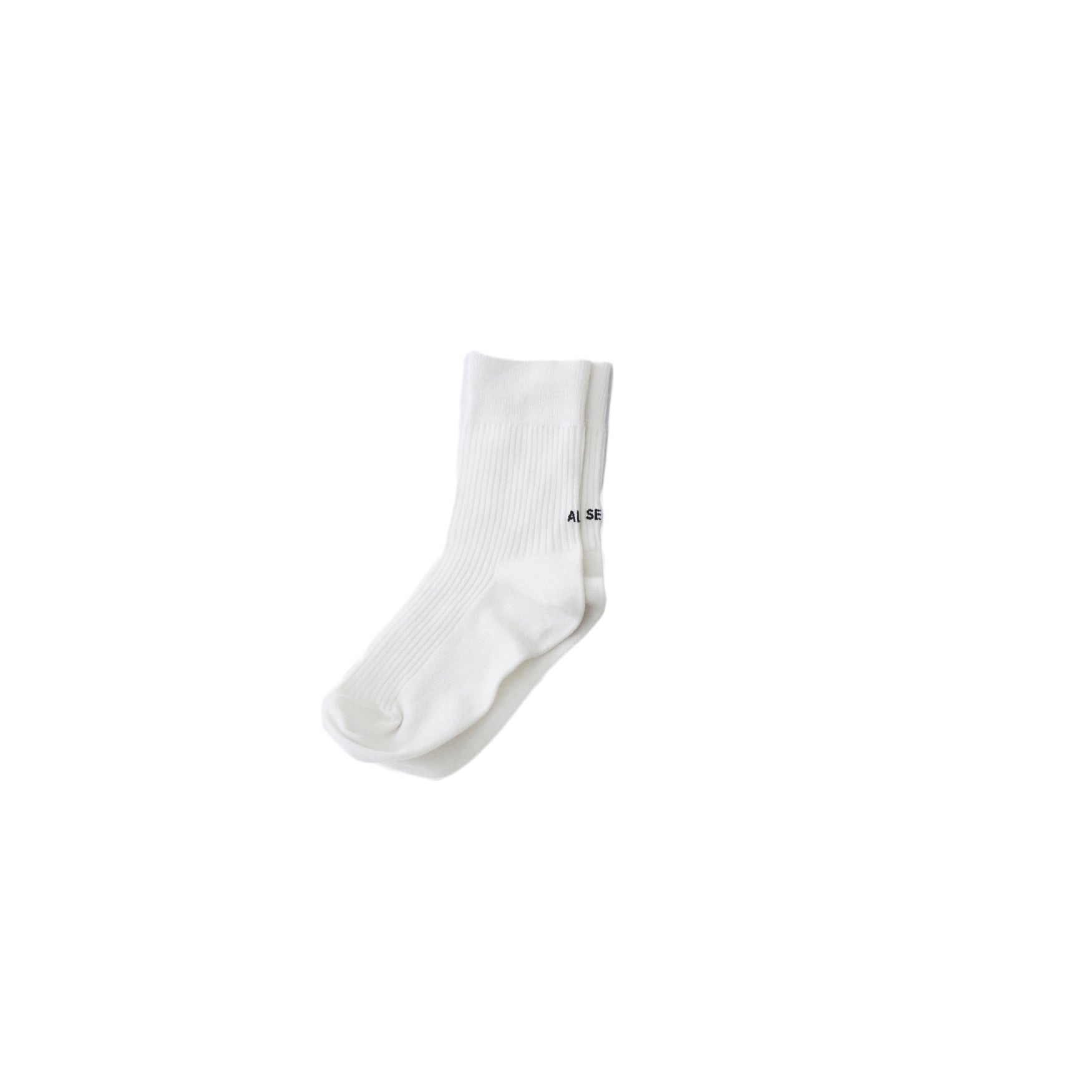 Boys & Girls White Logo Socks