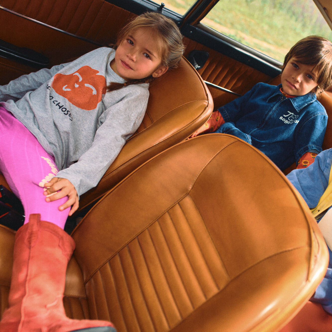 Boys & Girls Grey Printed Logo Cotton T-Shirt