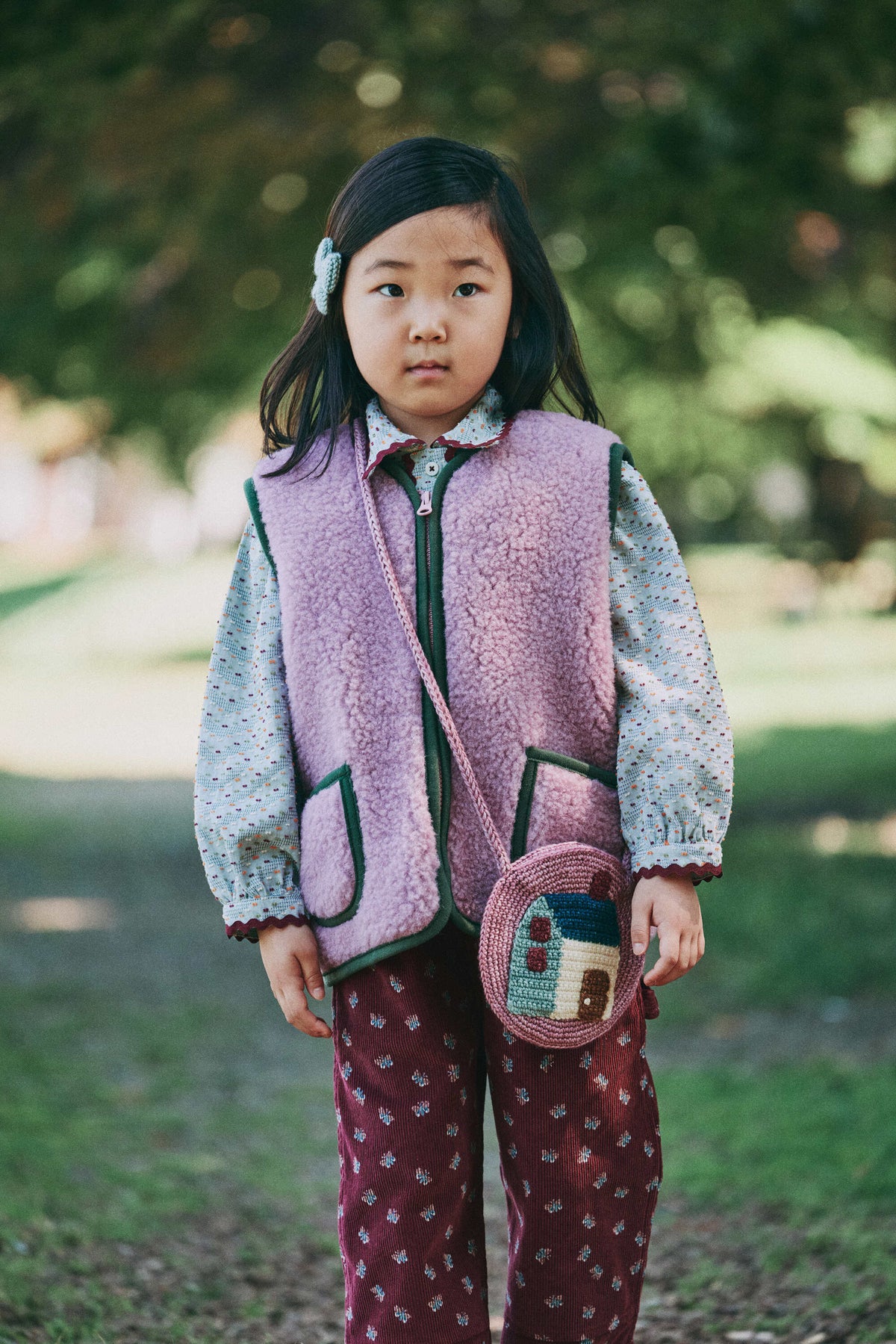Boys & Girls Pink Sherpa Fleece Wool Gilet