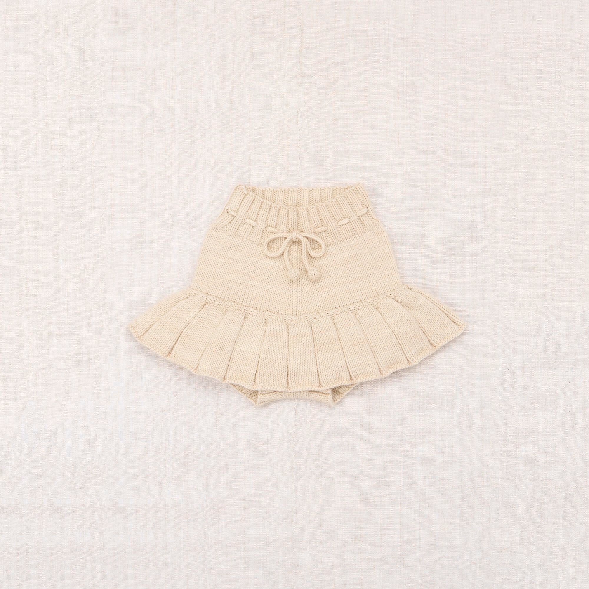 Girls White Wool Skirt