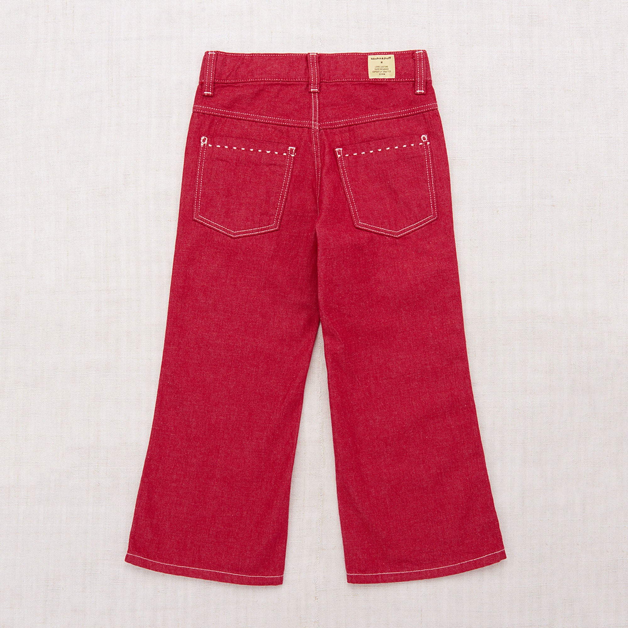 Boys & Girls Red Denim Trousers