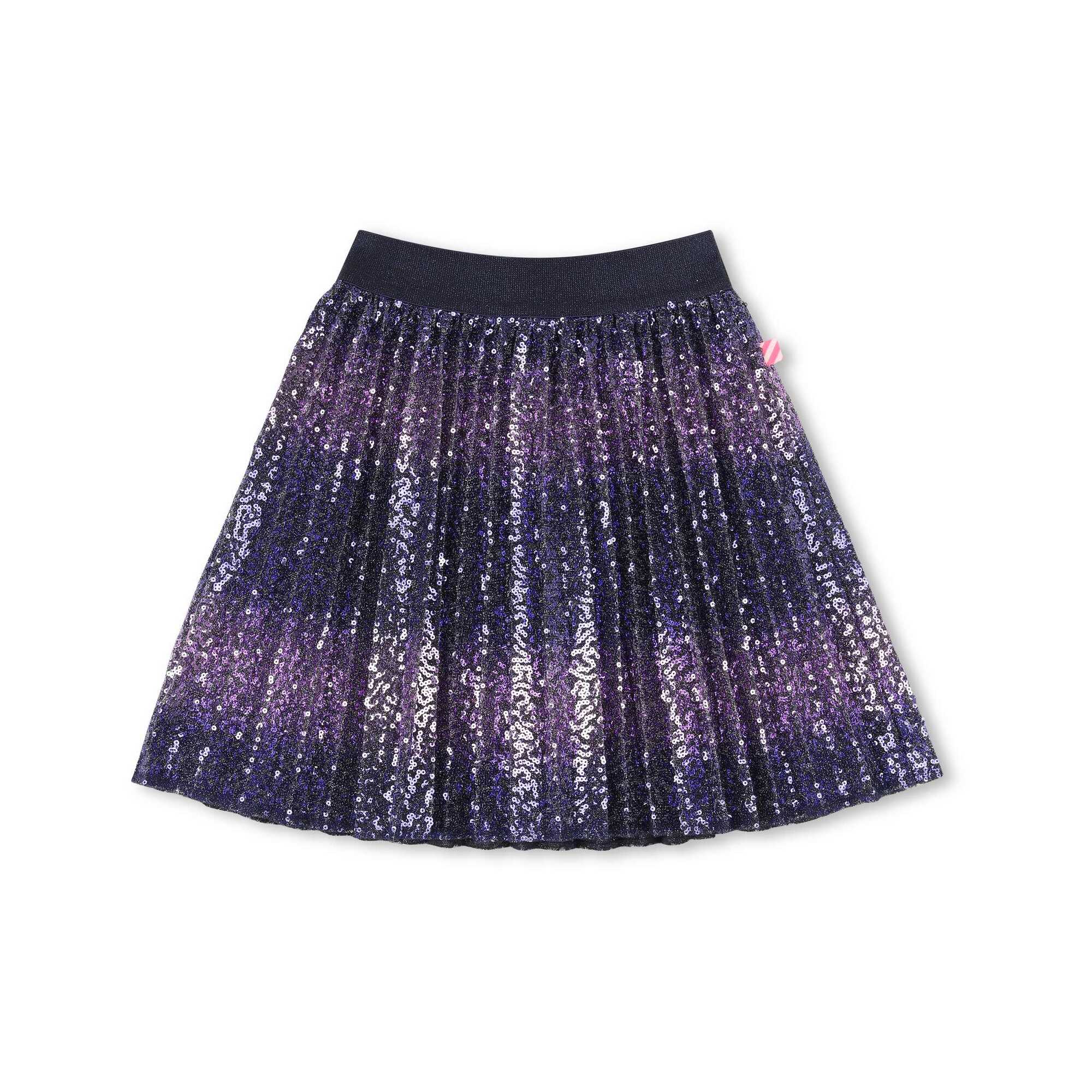 Girls Blue Purple Sequins Skirt