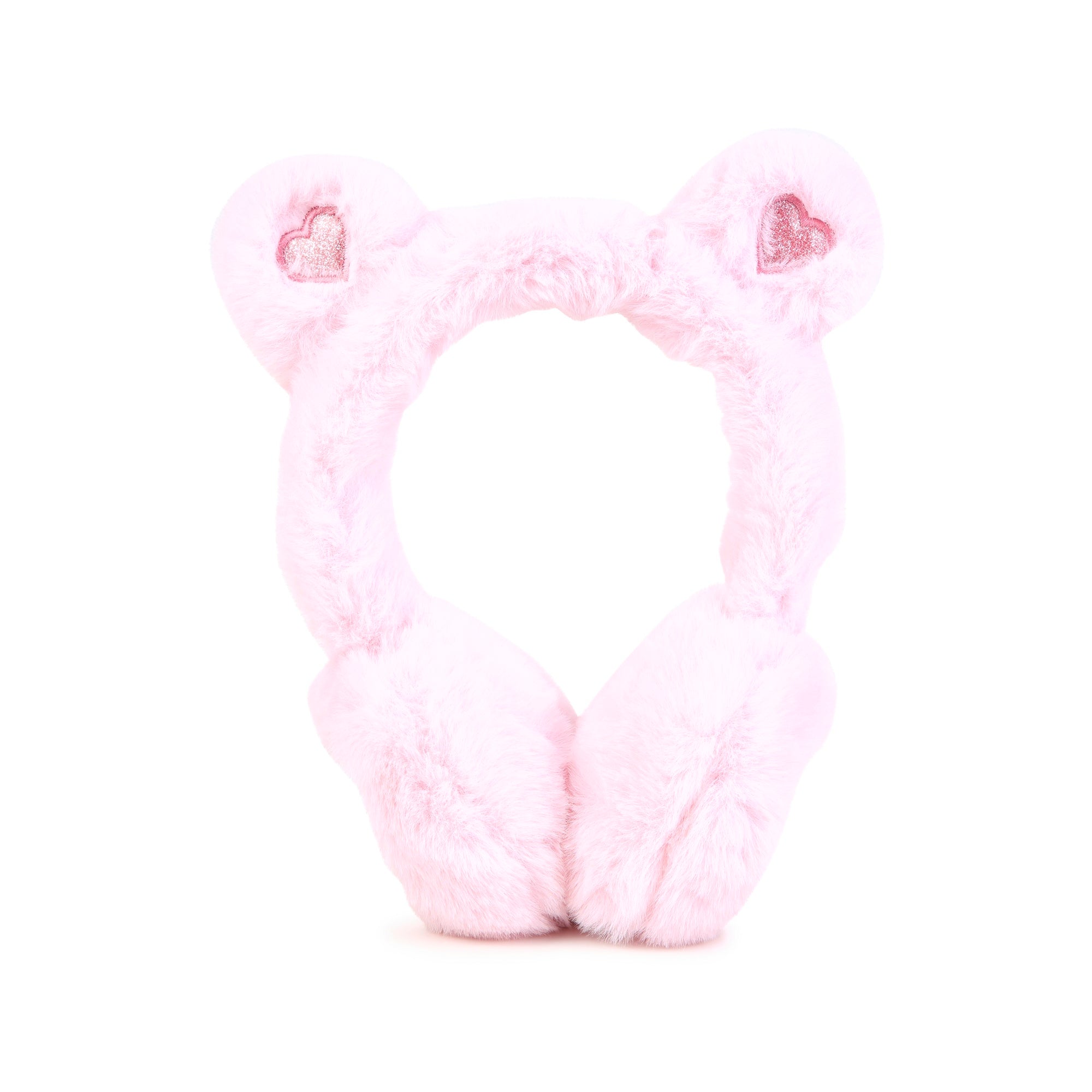 Girls Pink Plush Earmuffs