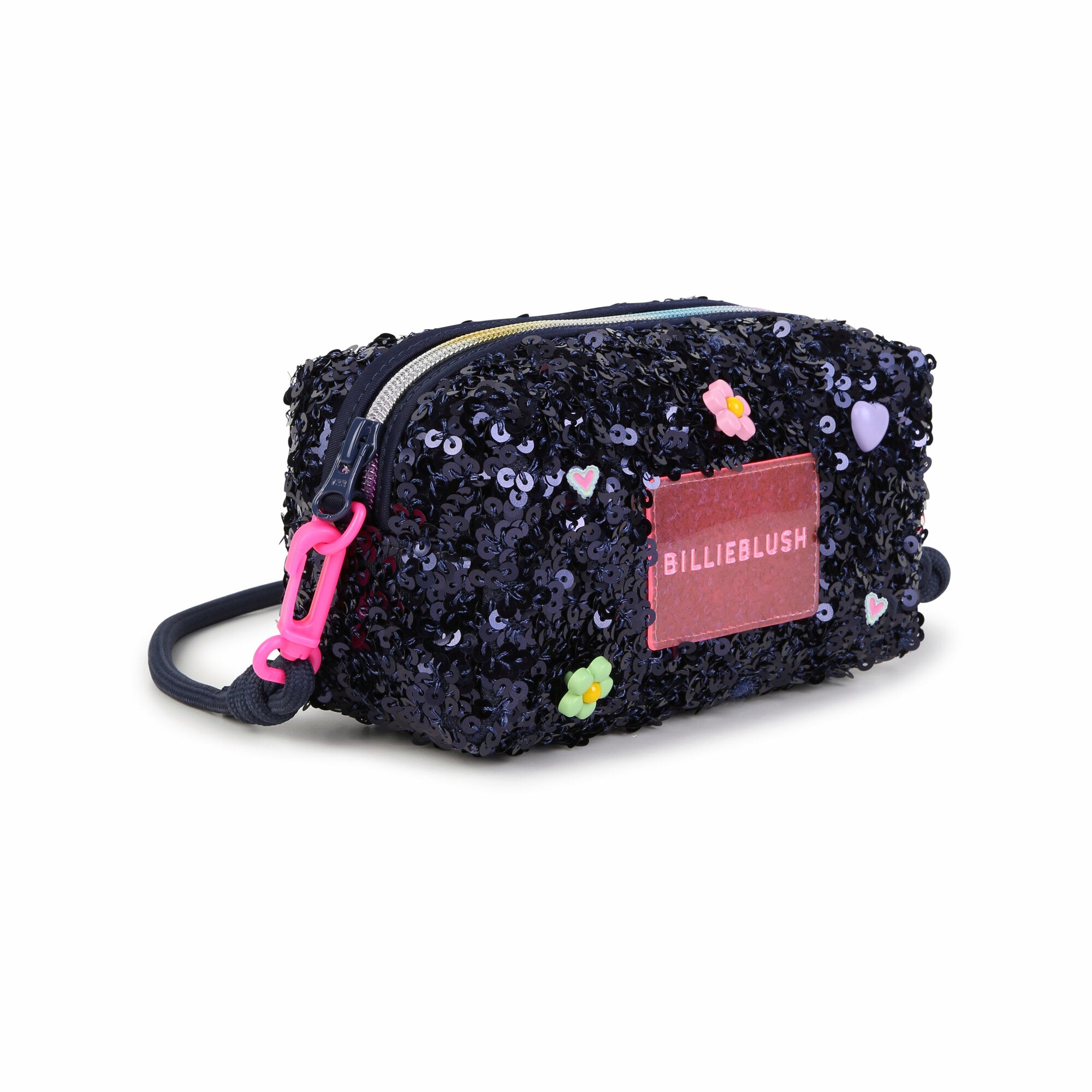 Girls Dark Blue Sequins Shoulder Bag(17 x 8 x 8 cm)