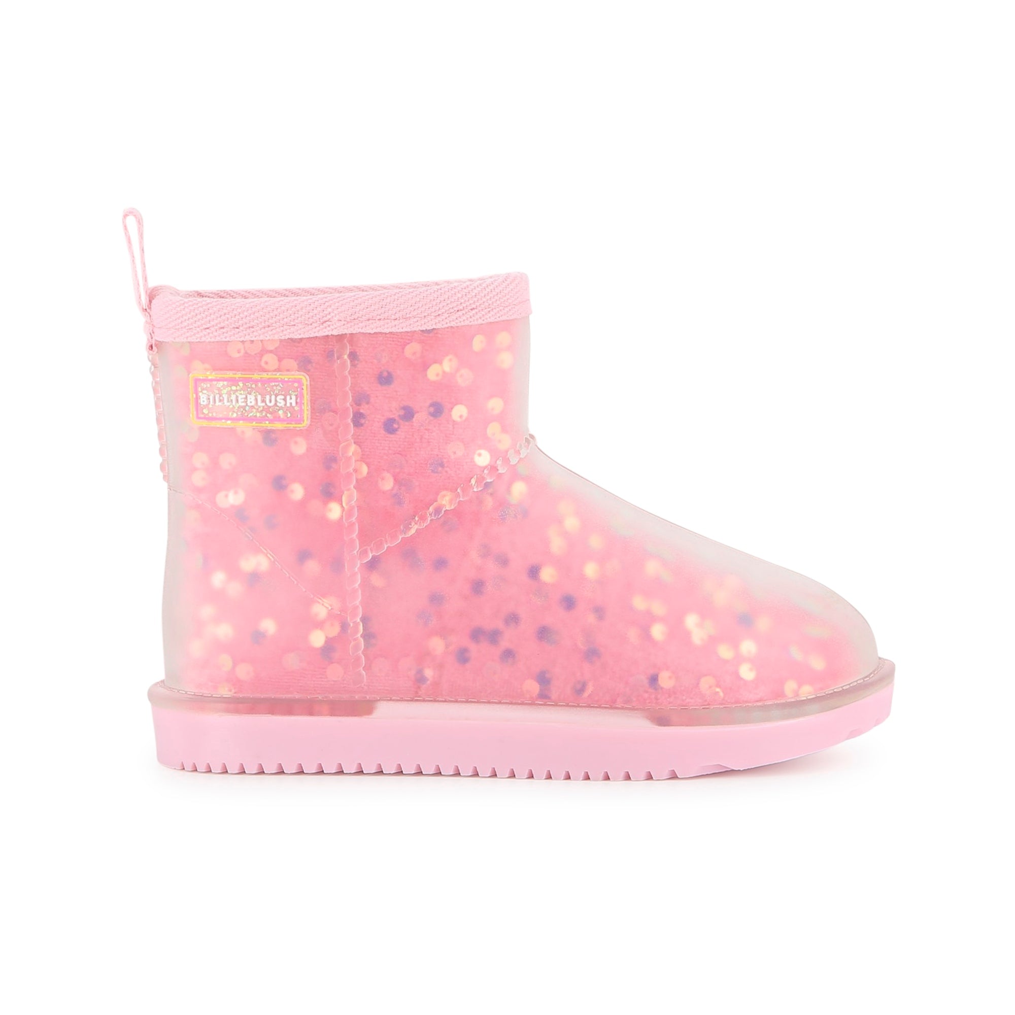 Girls Pink Sequins Boots