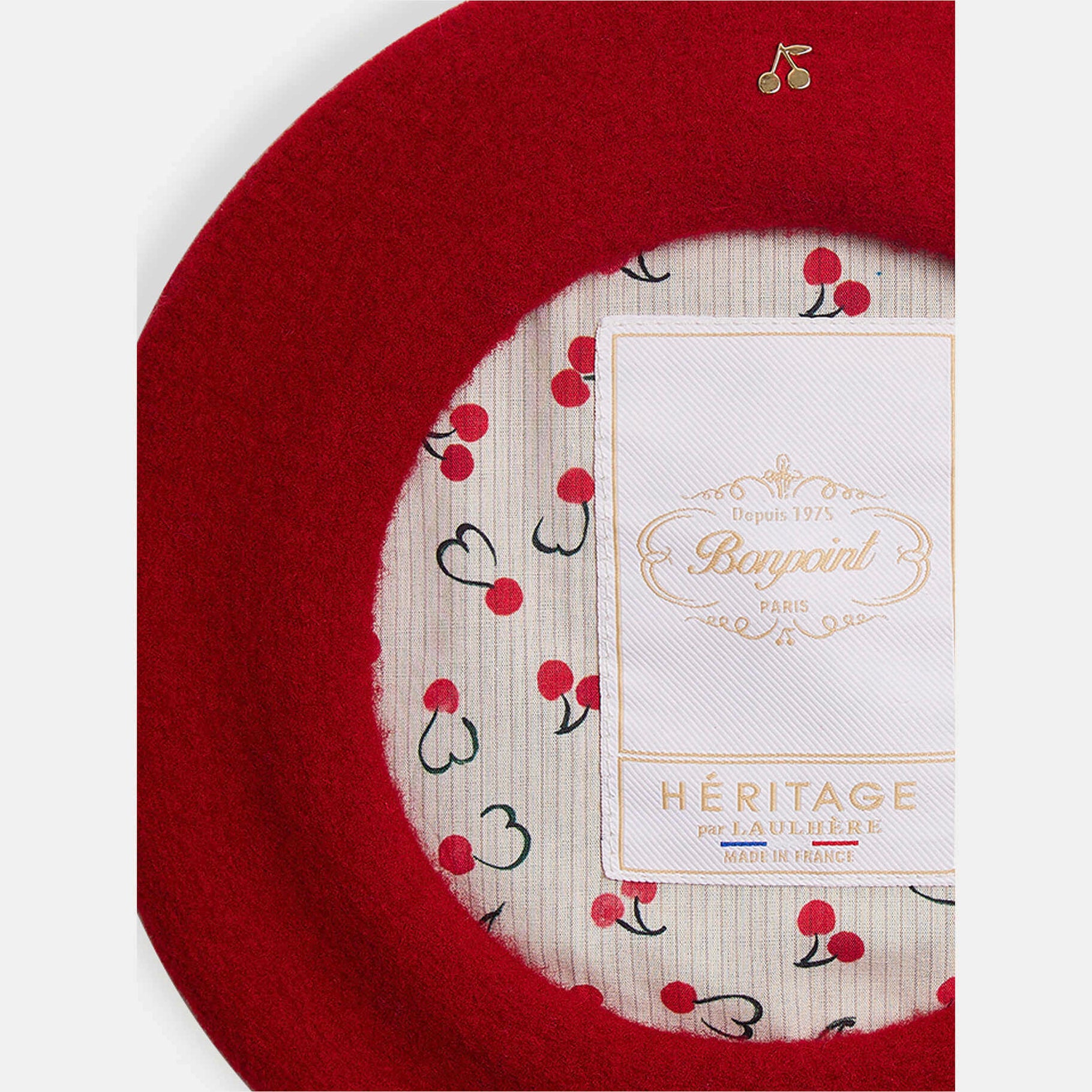 Béret rouge en laine pour fille