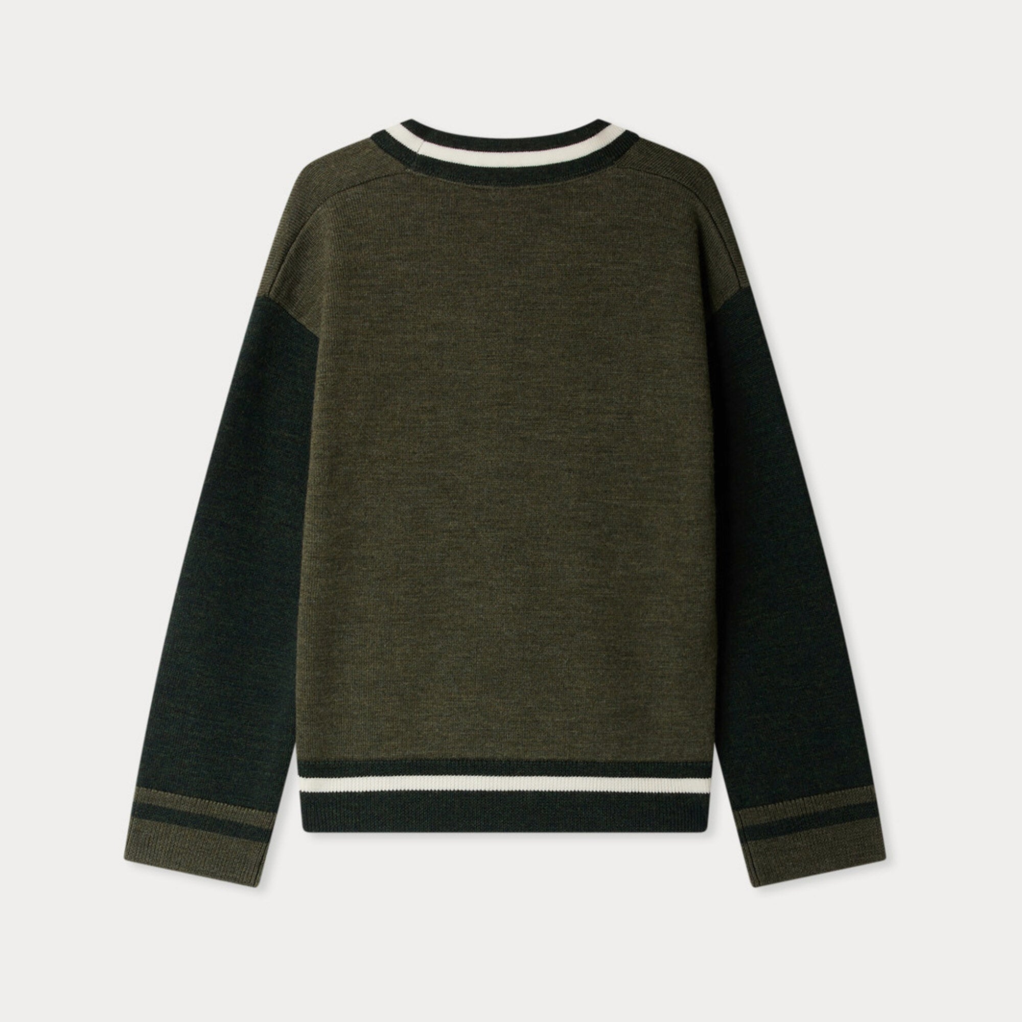 Boys Dark Green Wool Cardigan