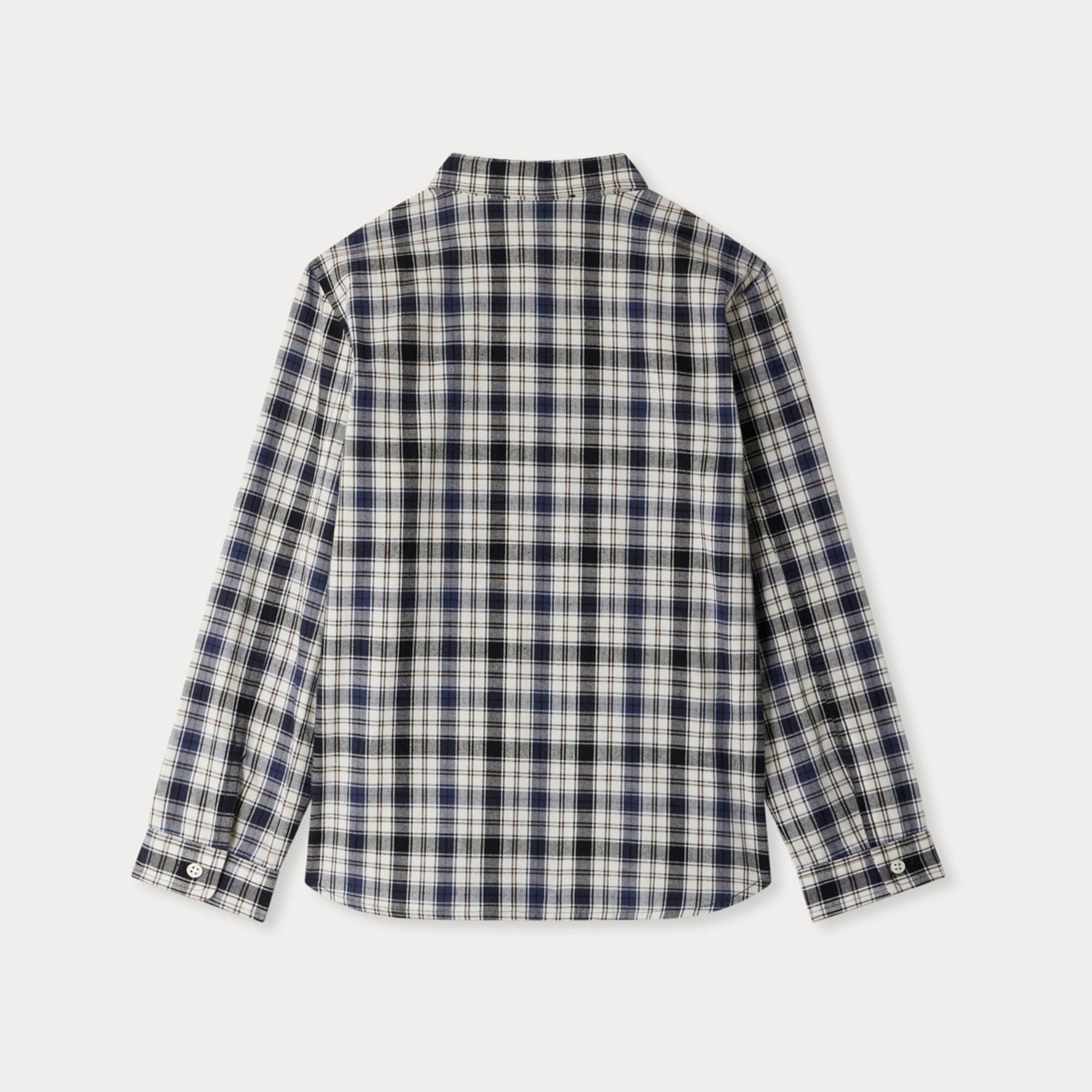 Boys Blue Check Cotton Shirt