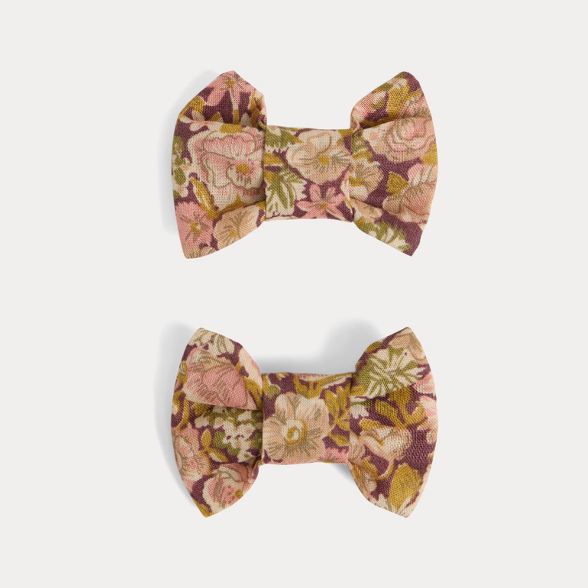 Girls Dusty Pink Floral Hair Clips