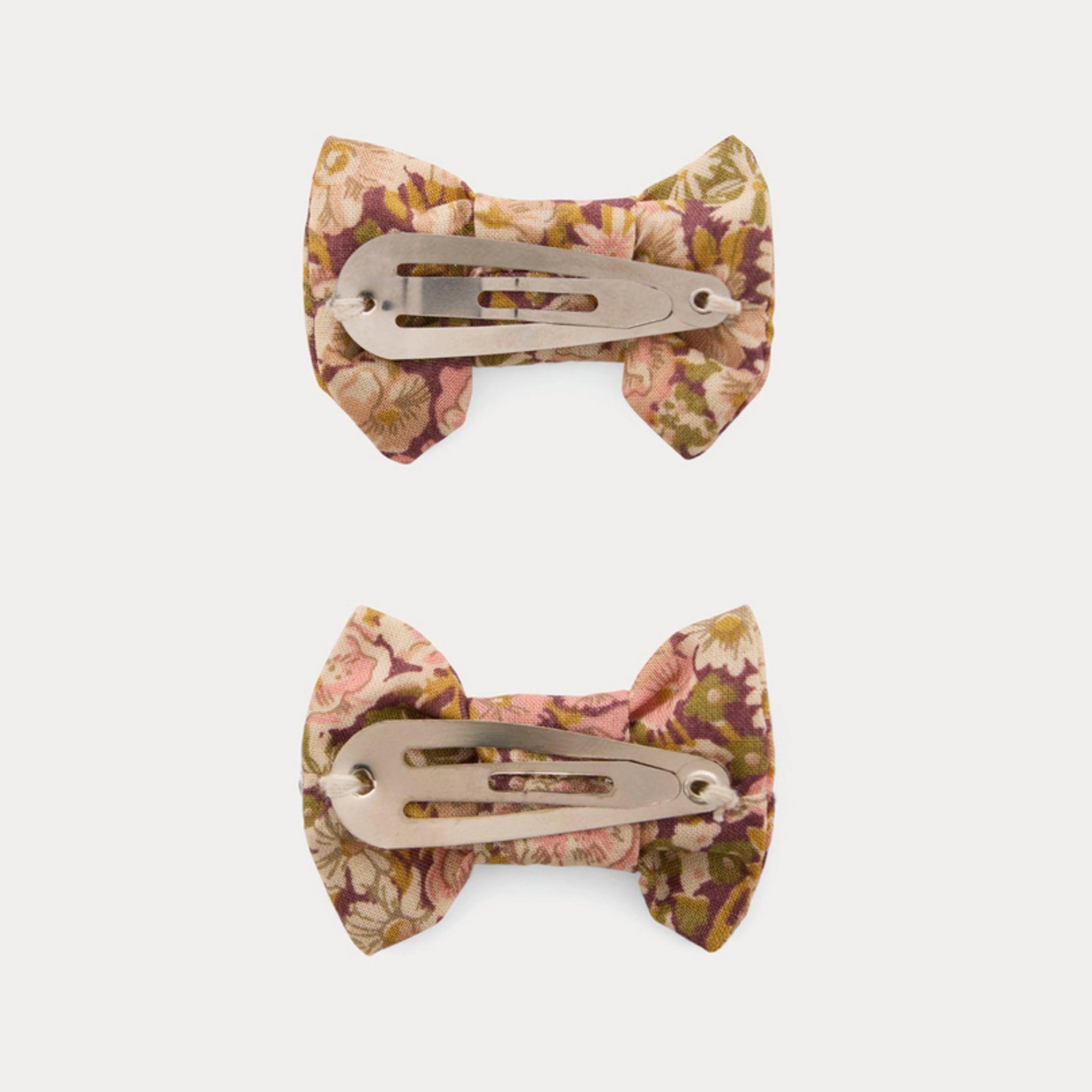 Girls Dusty Pink Floral Hair Clips