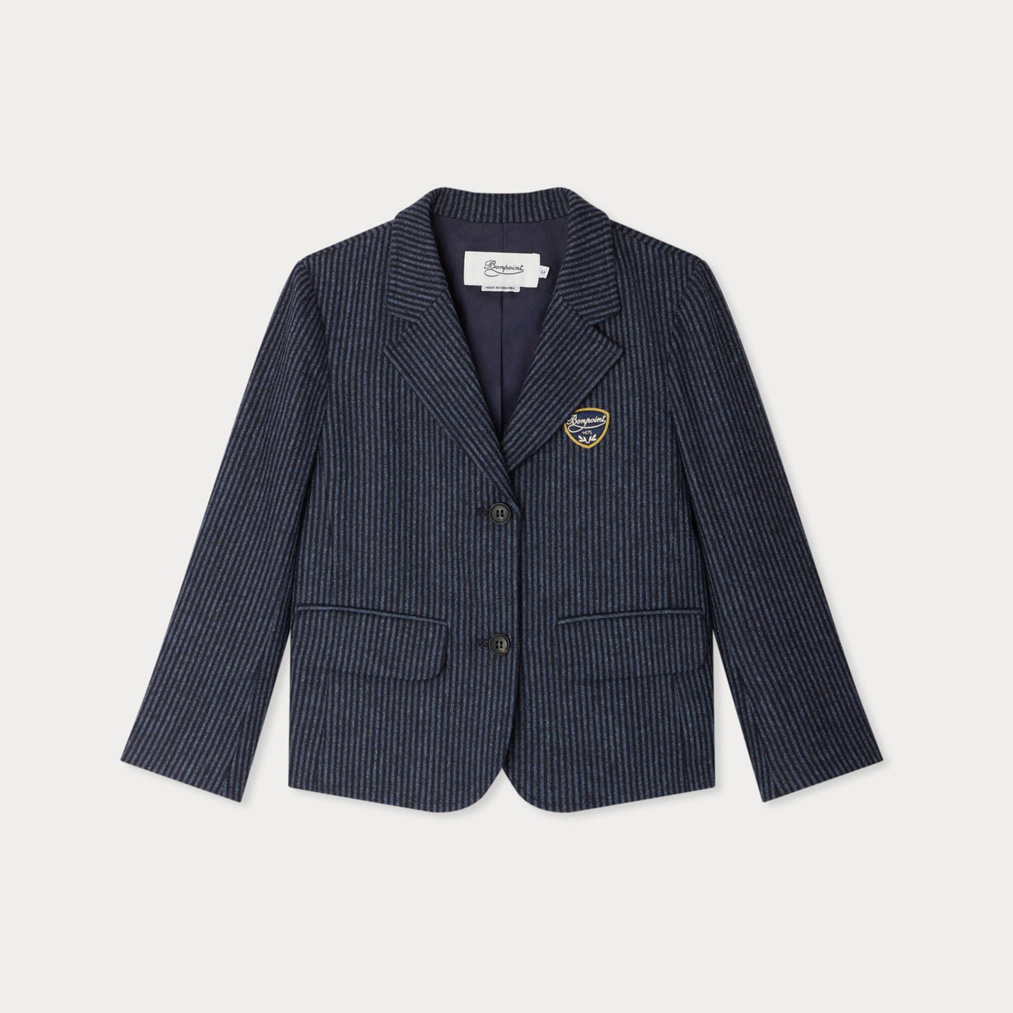 Girls Dark Blue Wool Coat