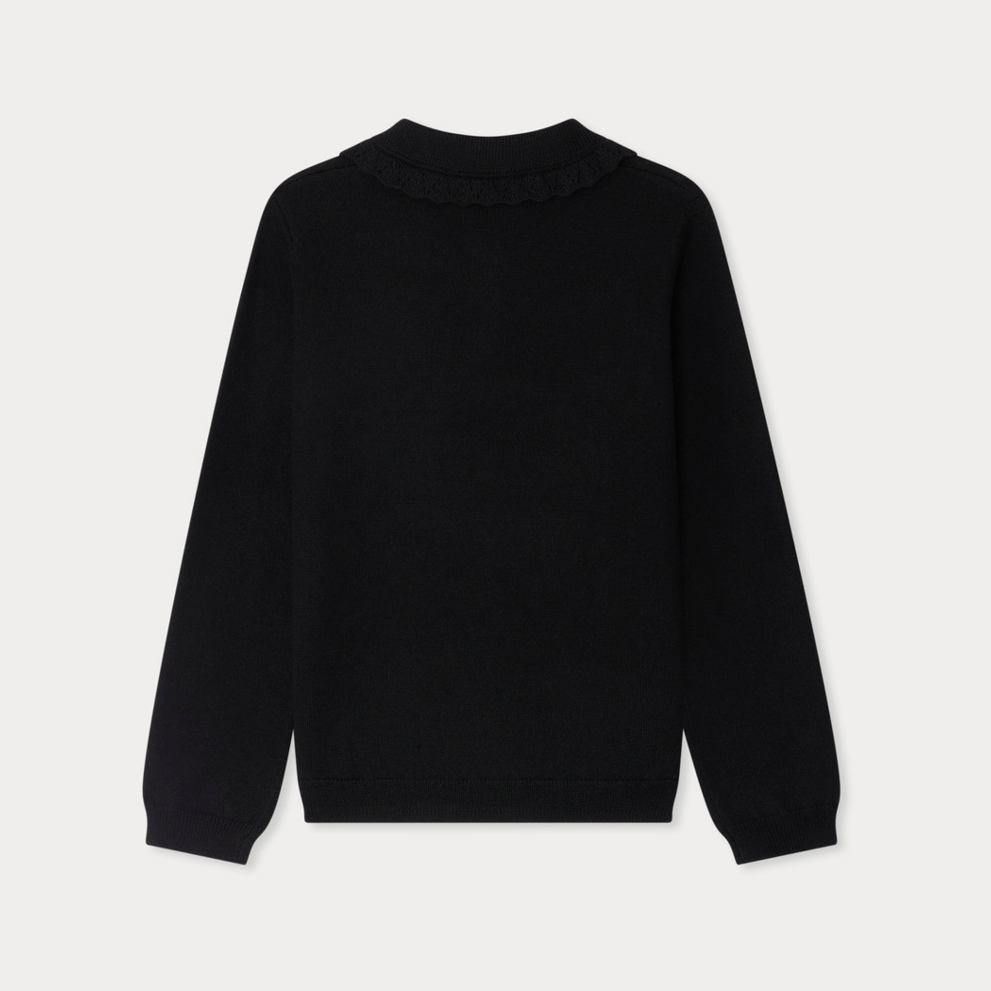 Girls Black Wool Sweater