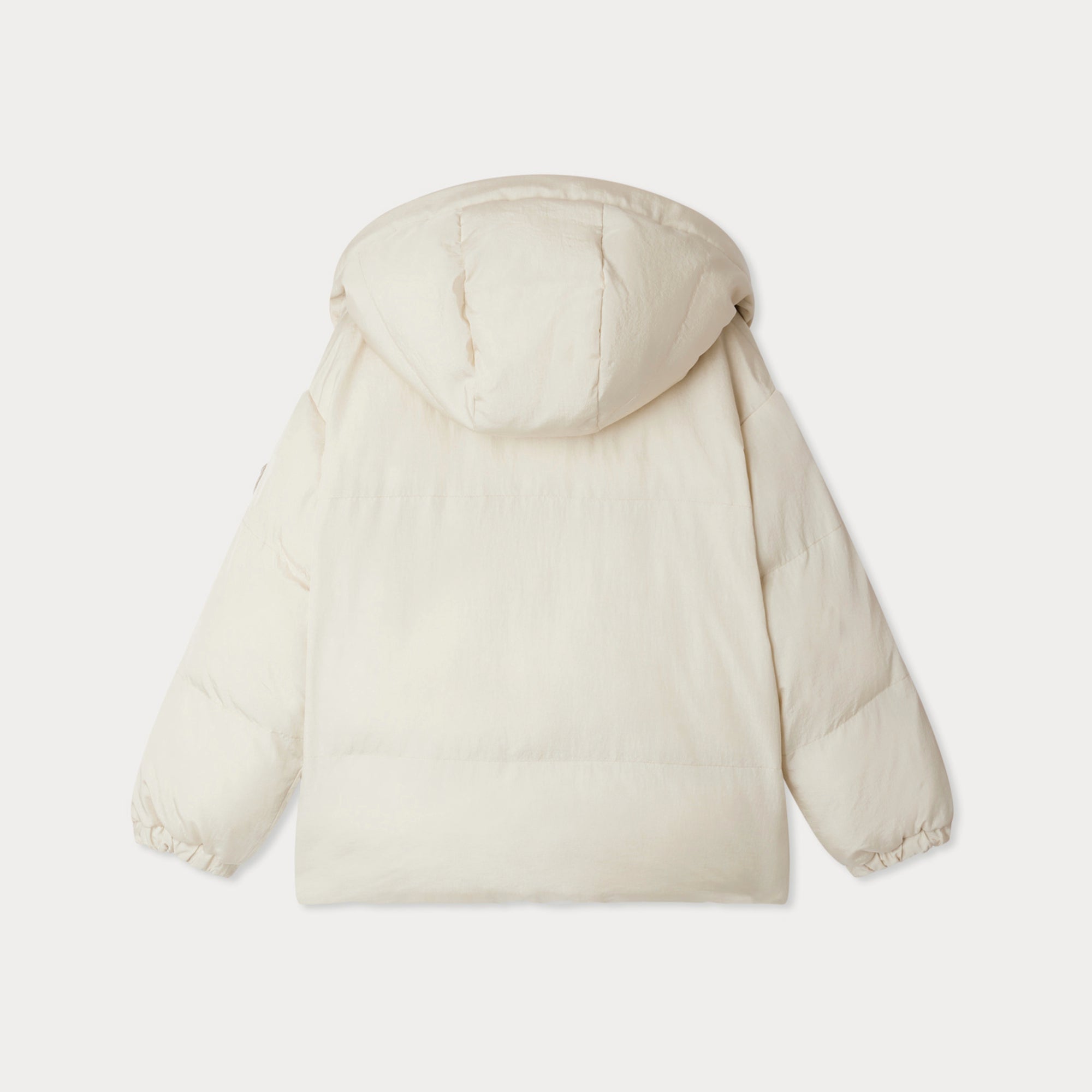 Girls Beige Reversible Padded Down Jacket