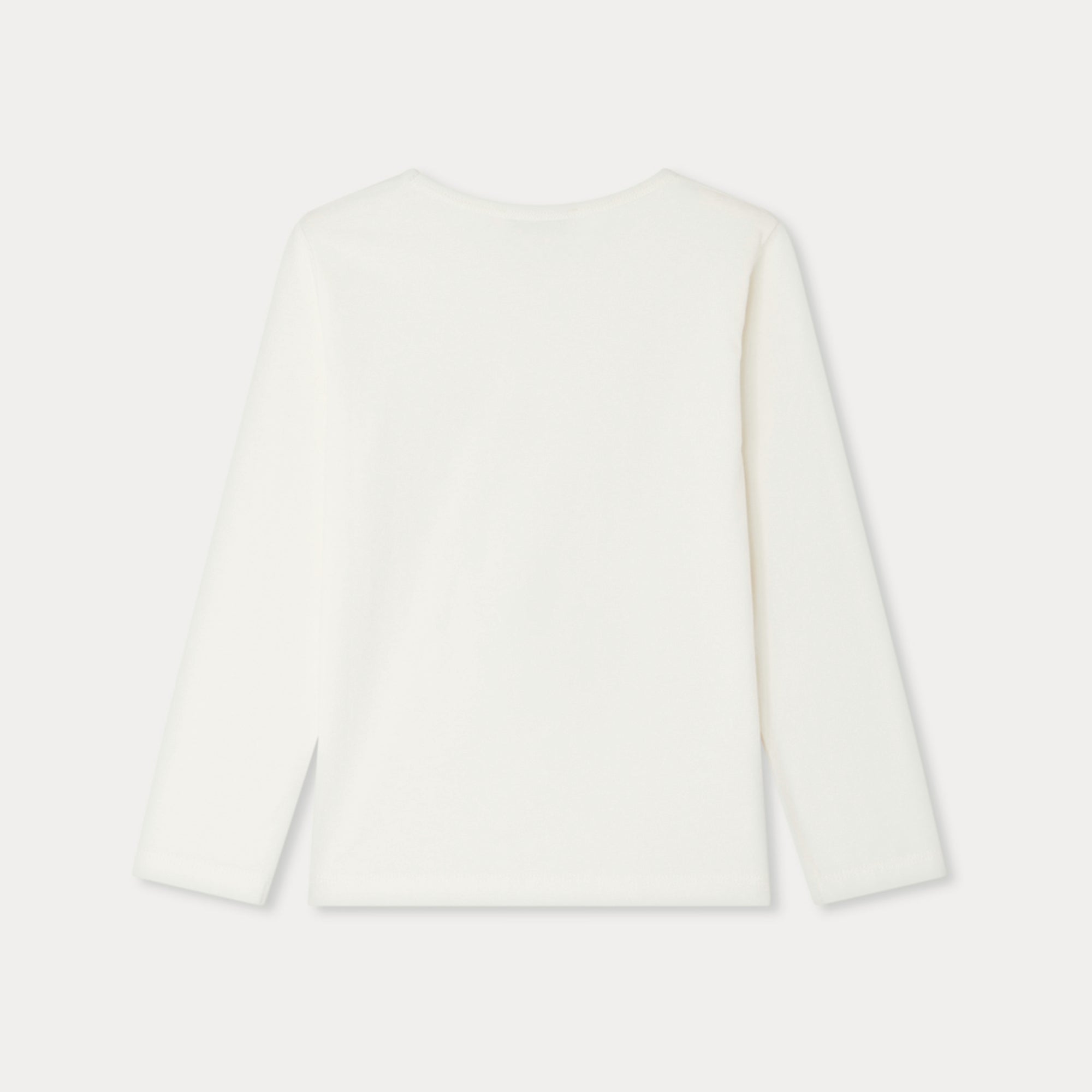 Girls White Printed Cotton T-Shirt