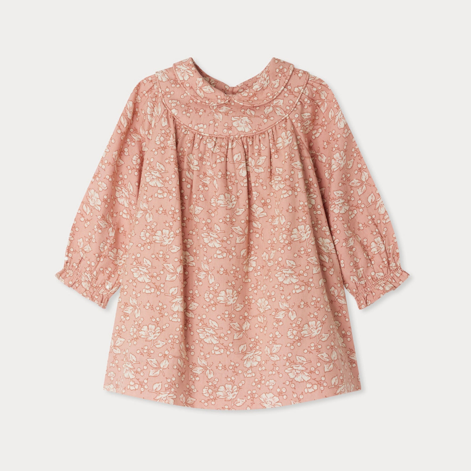 Baby Girls Pink Floral Cotton Dress
