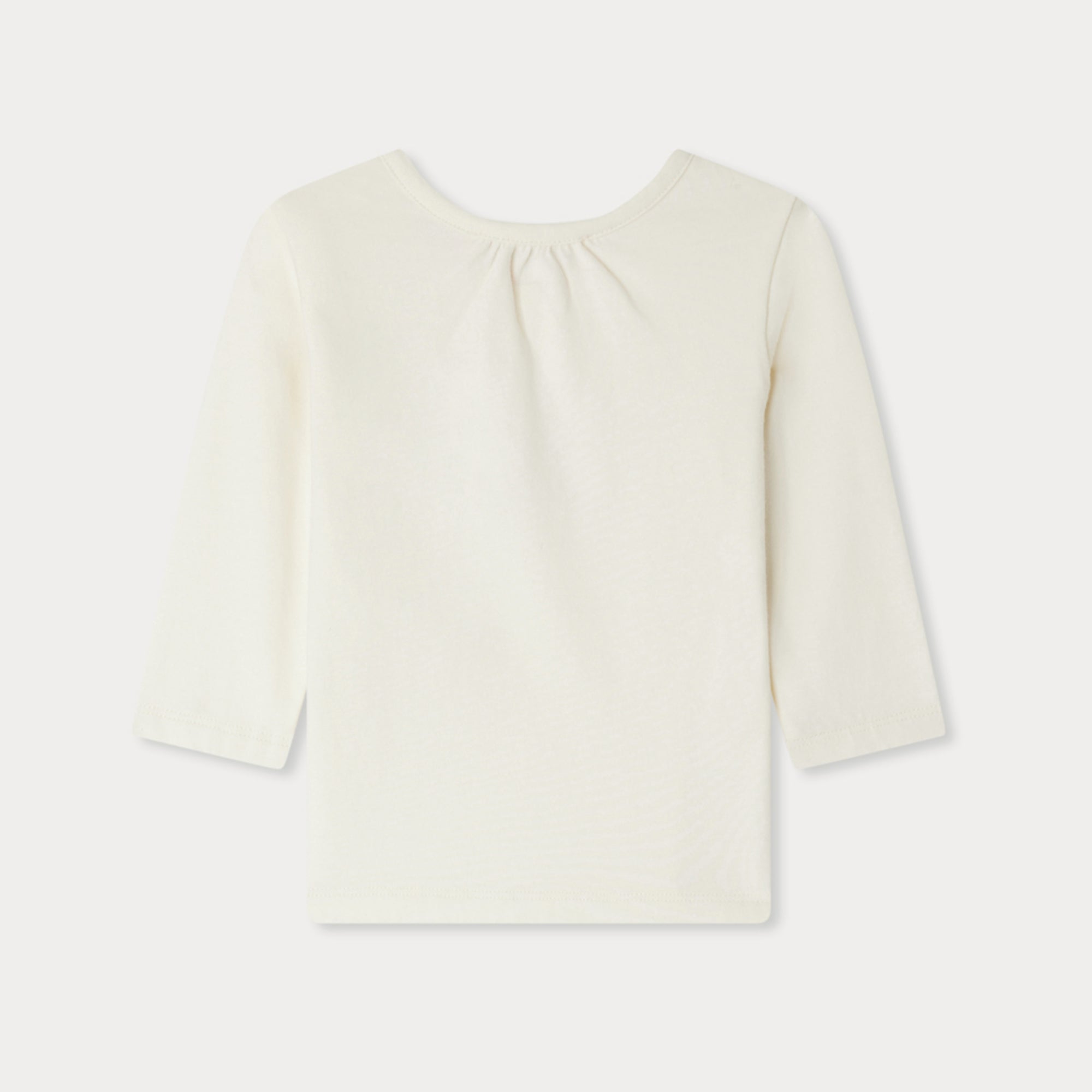 Baby Girls White Printed Cotton T-Shirt