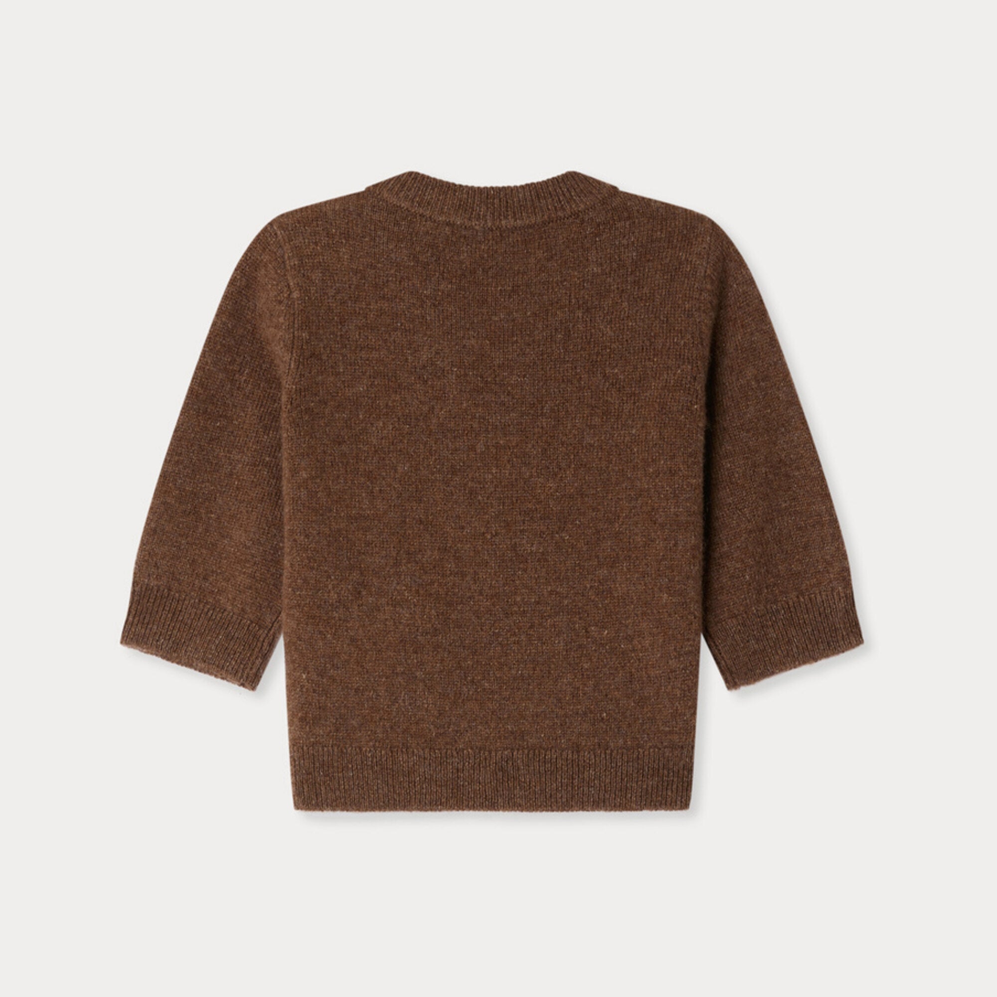 Baby Boys Brown Jacquard Cashmere Sweater