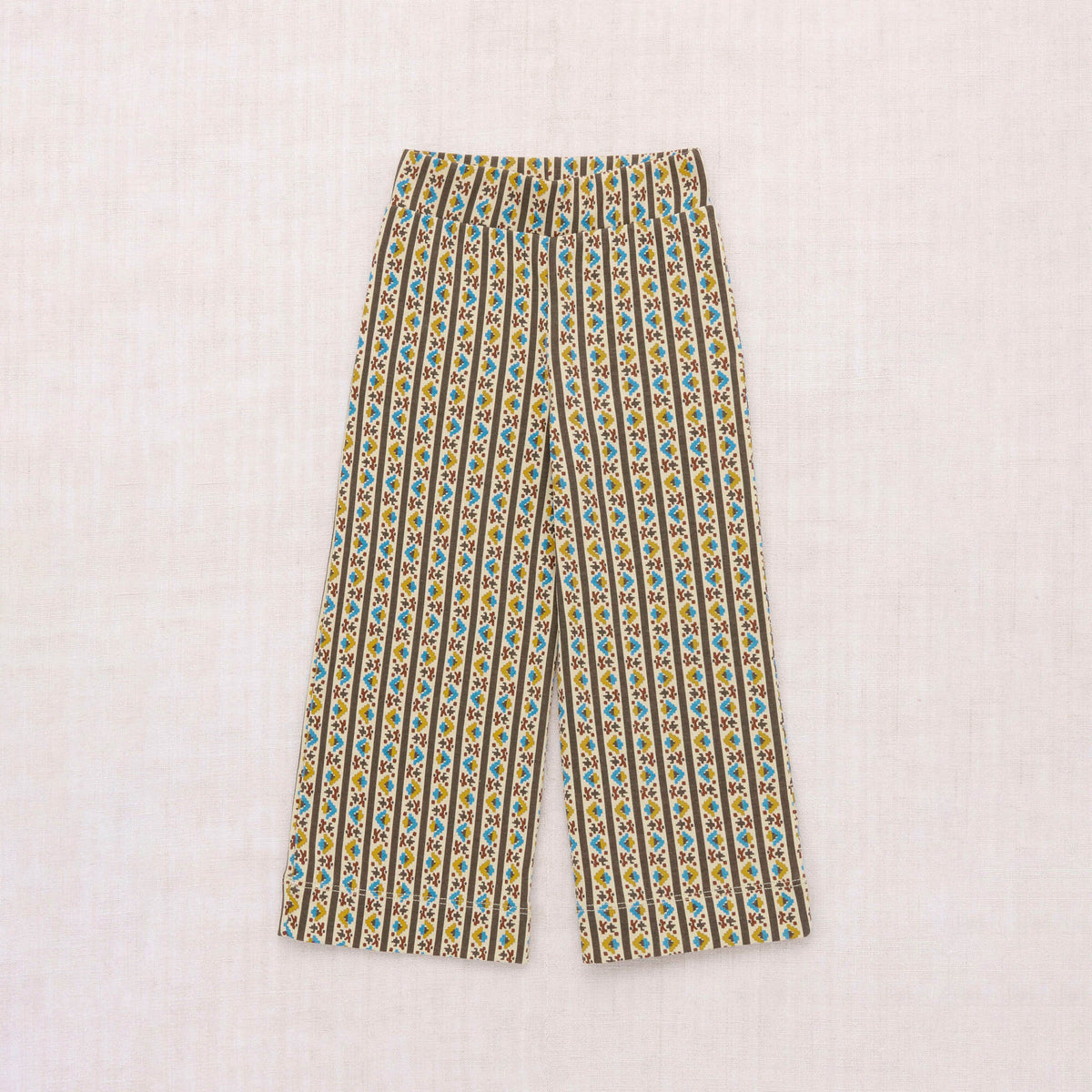 Boys & Girls Green Stripes Cotton Trousers
