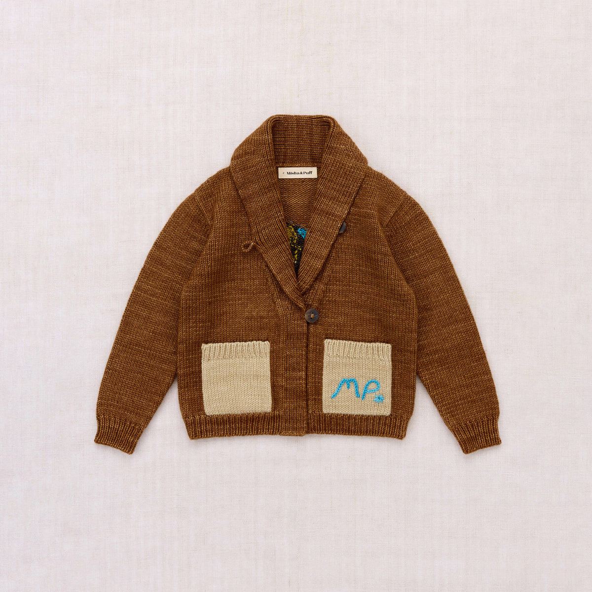 Boys & Girls Brown Wool Cardigan