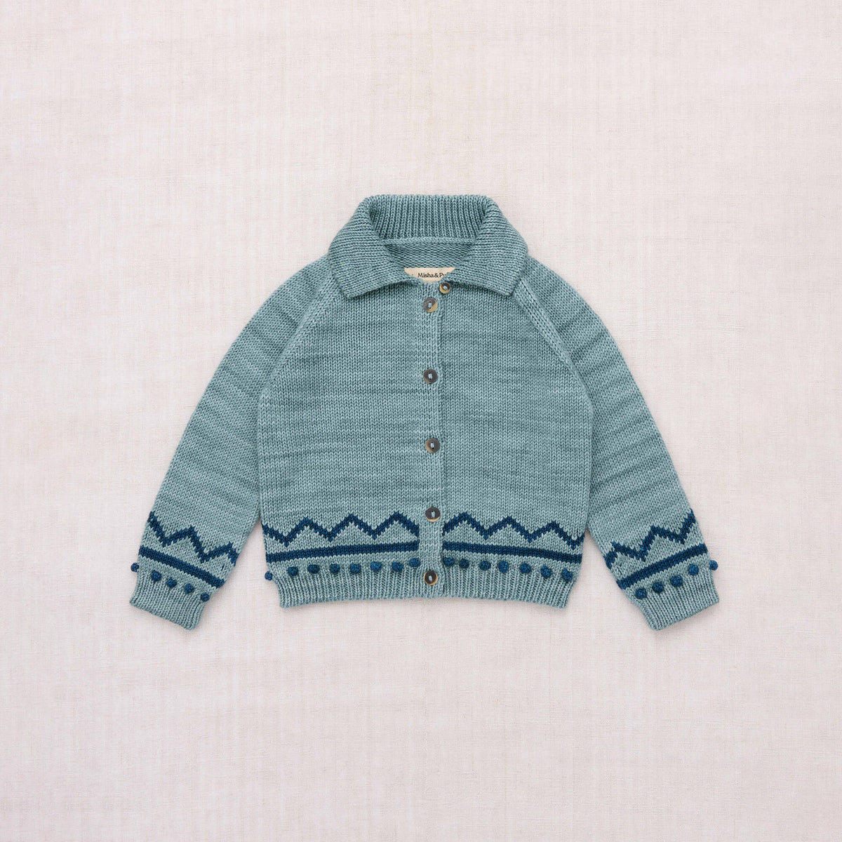 Boys & Girls Blue Wool Cardigan