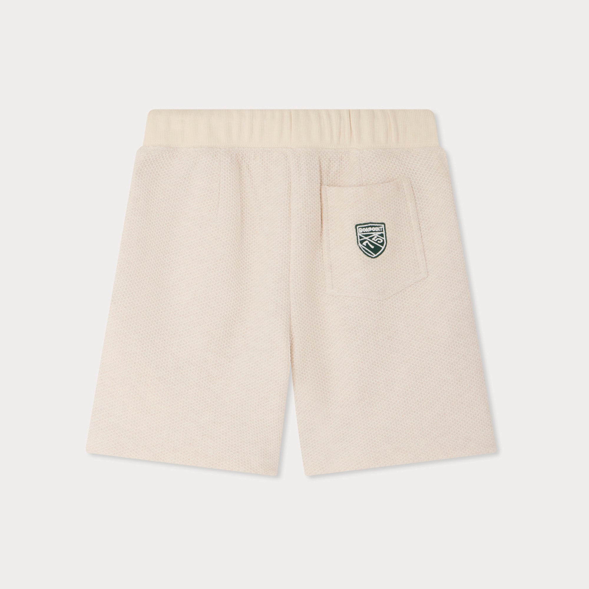 Boys White Cotton Shorts