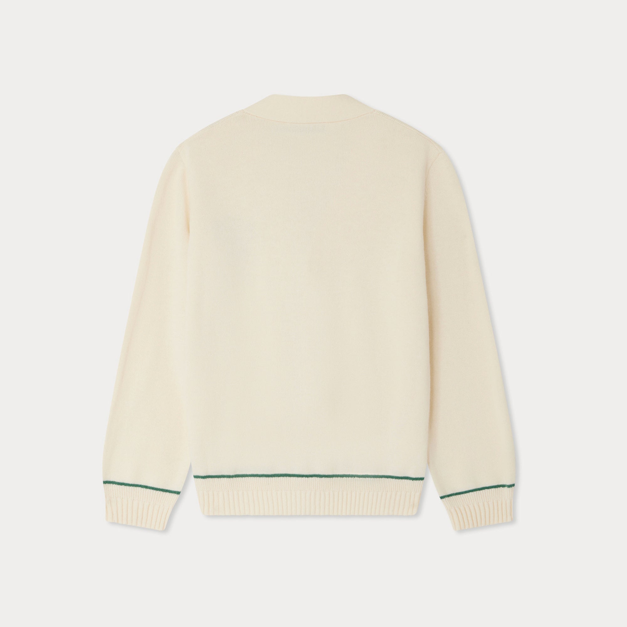 Boys White Embroidered Logo Cotton Cardigan